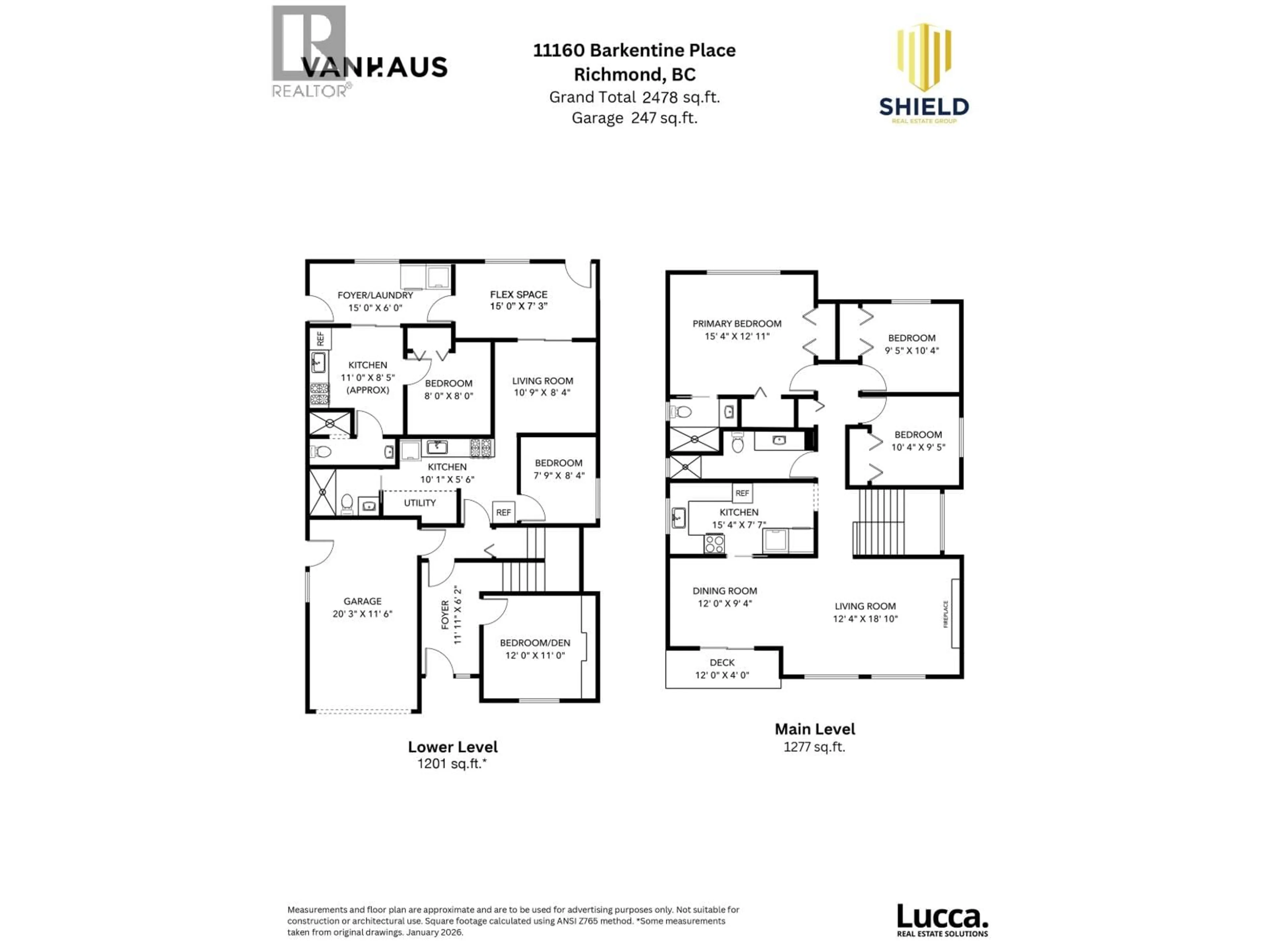 Floor plan for 11160 BARKENTINE PLACE, Richmond British Columbia V7E4R1
