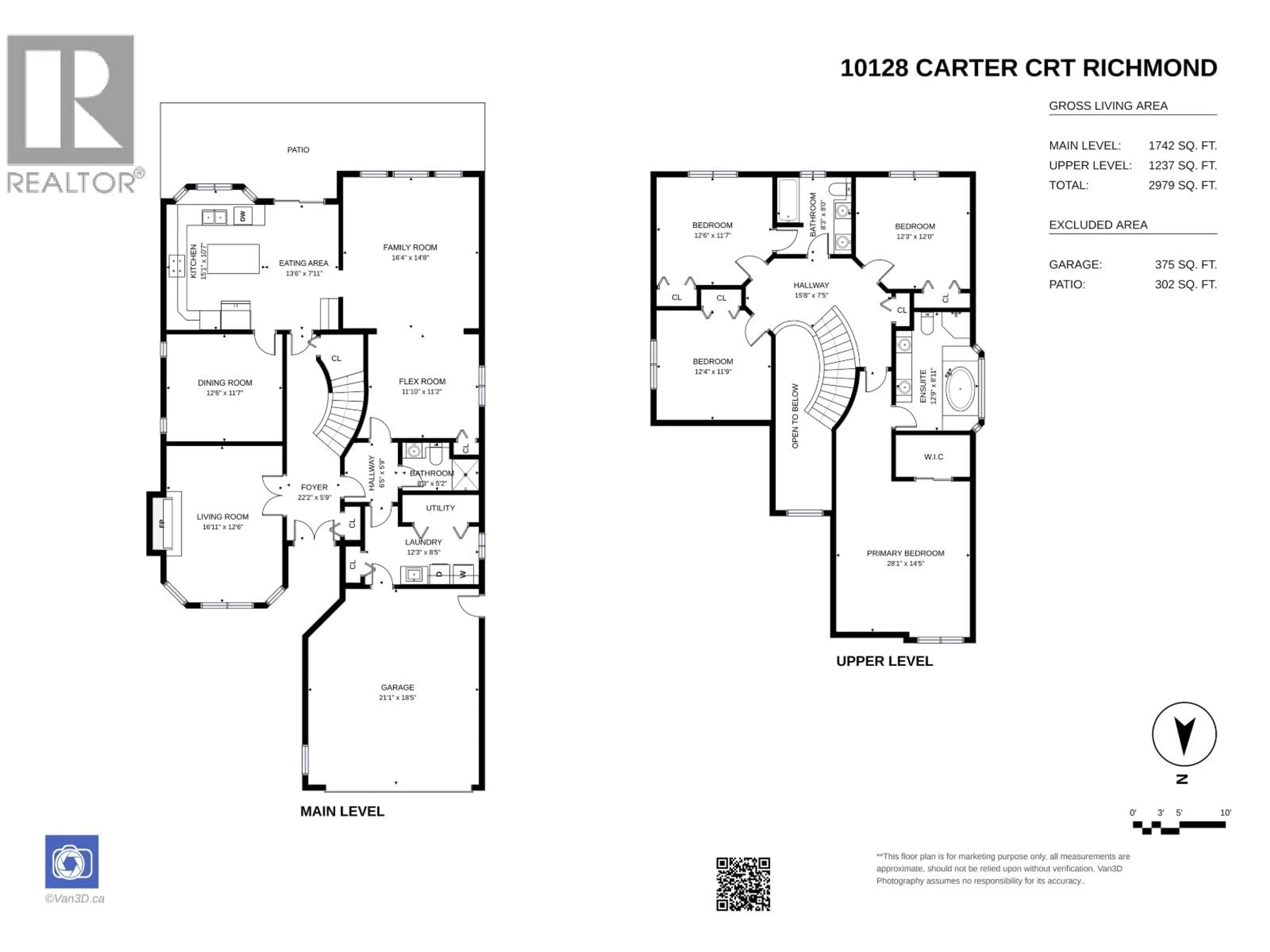 Floor plan for 10128 CARTER COURT, Richmond British Columbia V6X3V2