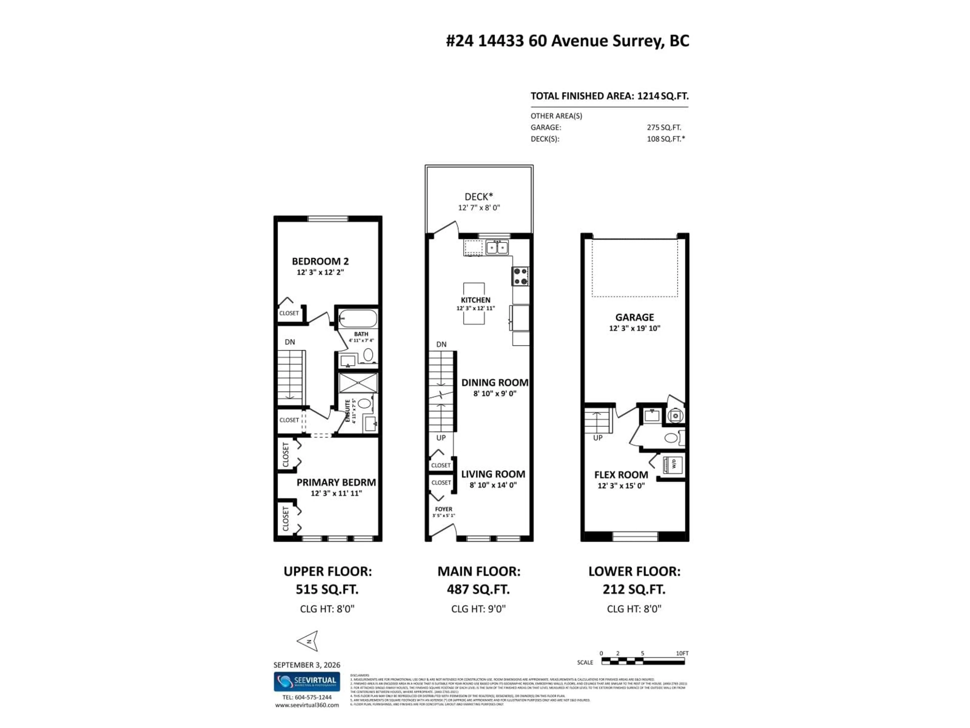 Floor plan for 24 - 14433 60 AVENUE, Surrey British Columbia V3S1R4