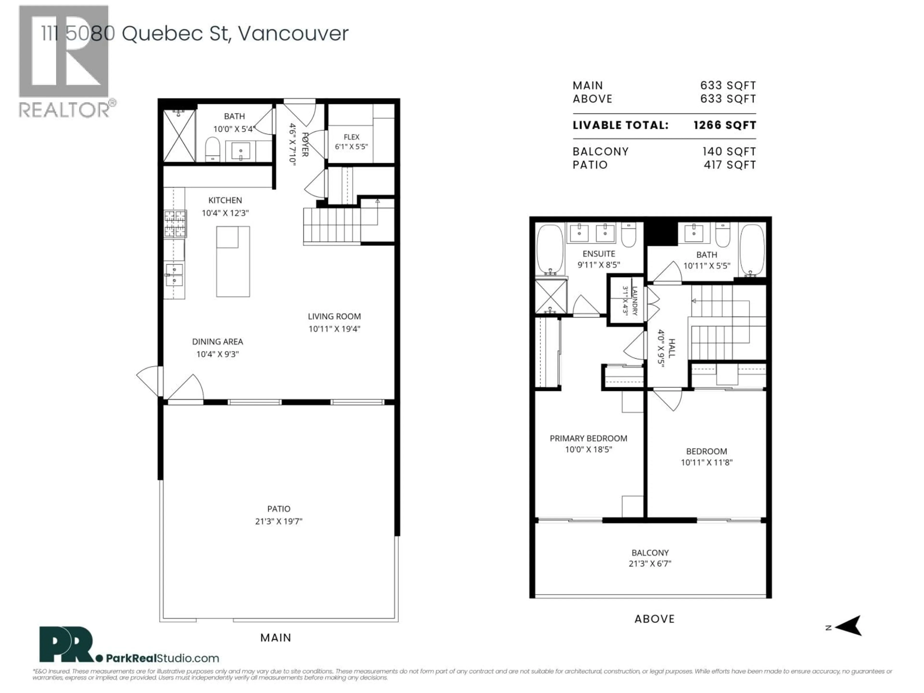 Floor plan for 111 - 5080 QUEBEC STREET, Vancouver British Columbia V5W2N2