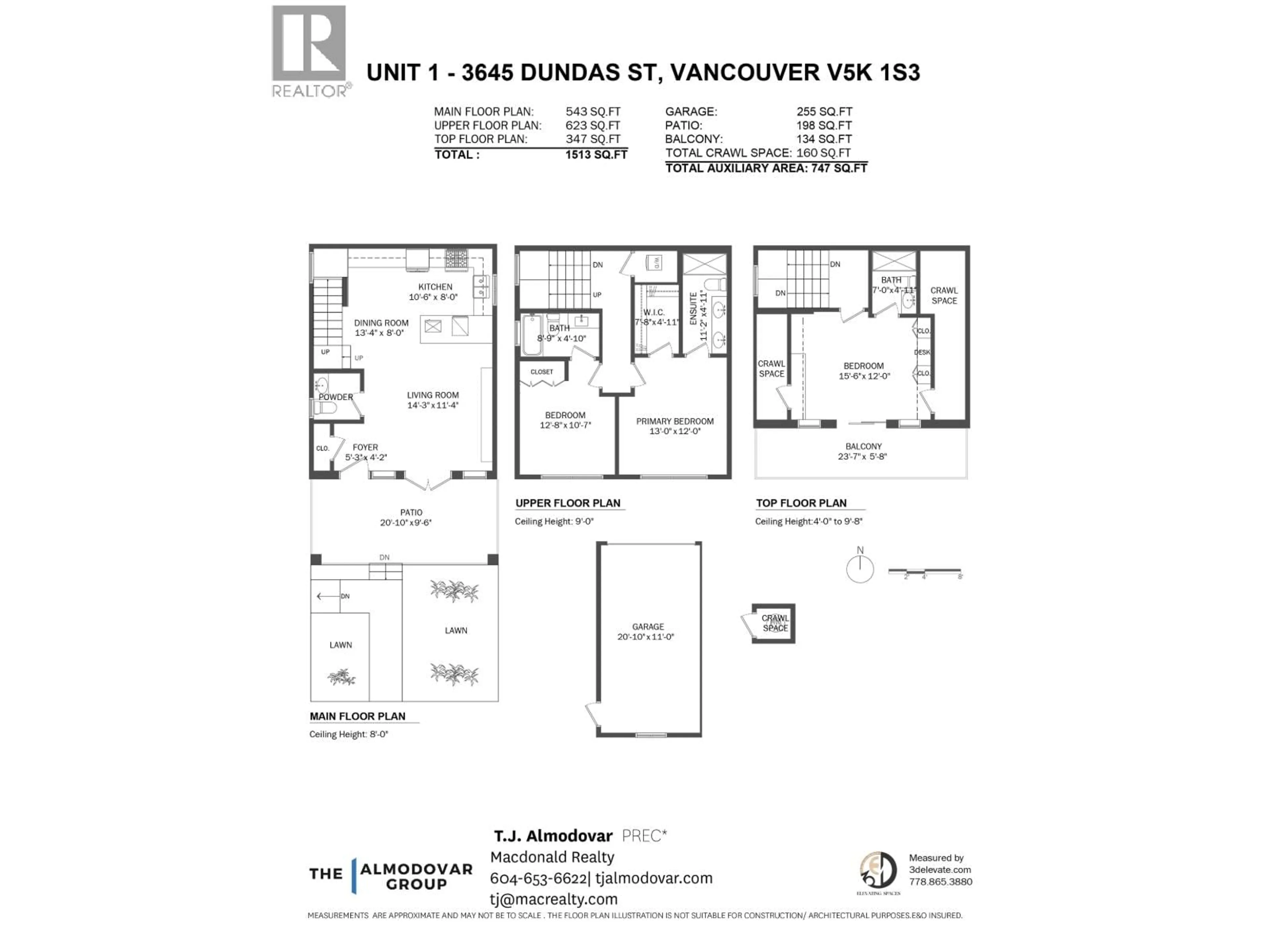 Floor plan for 1 - 3645 DUNDAS STREET, Vancouver British Columbia V5K1S3