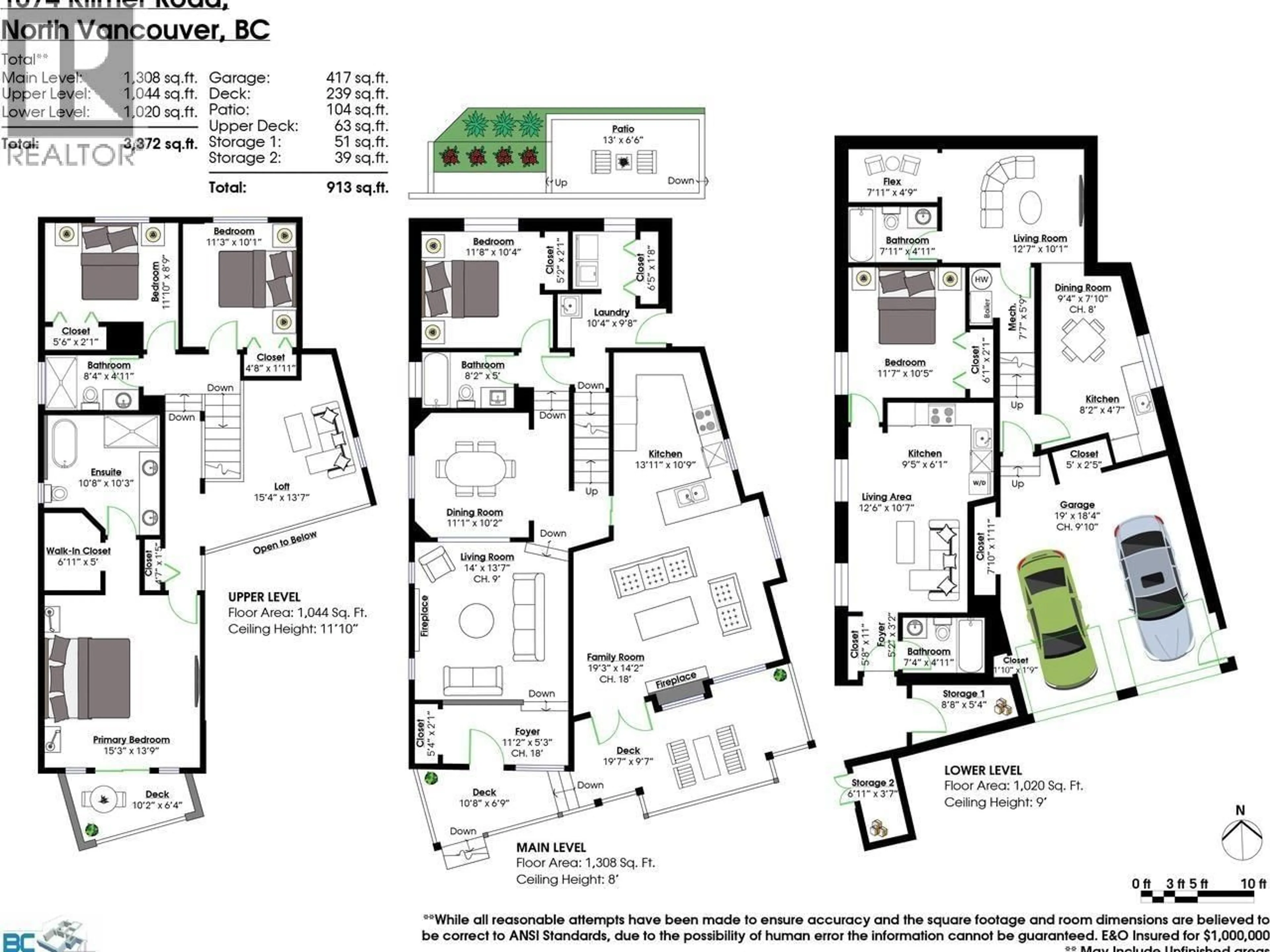 Floor plan for 1074 KILMER ROAD, North Vancouver British Columbia V7K1R1