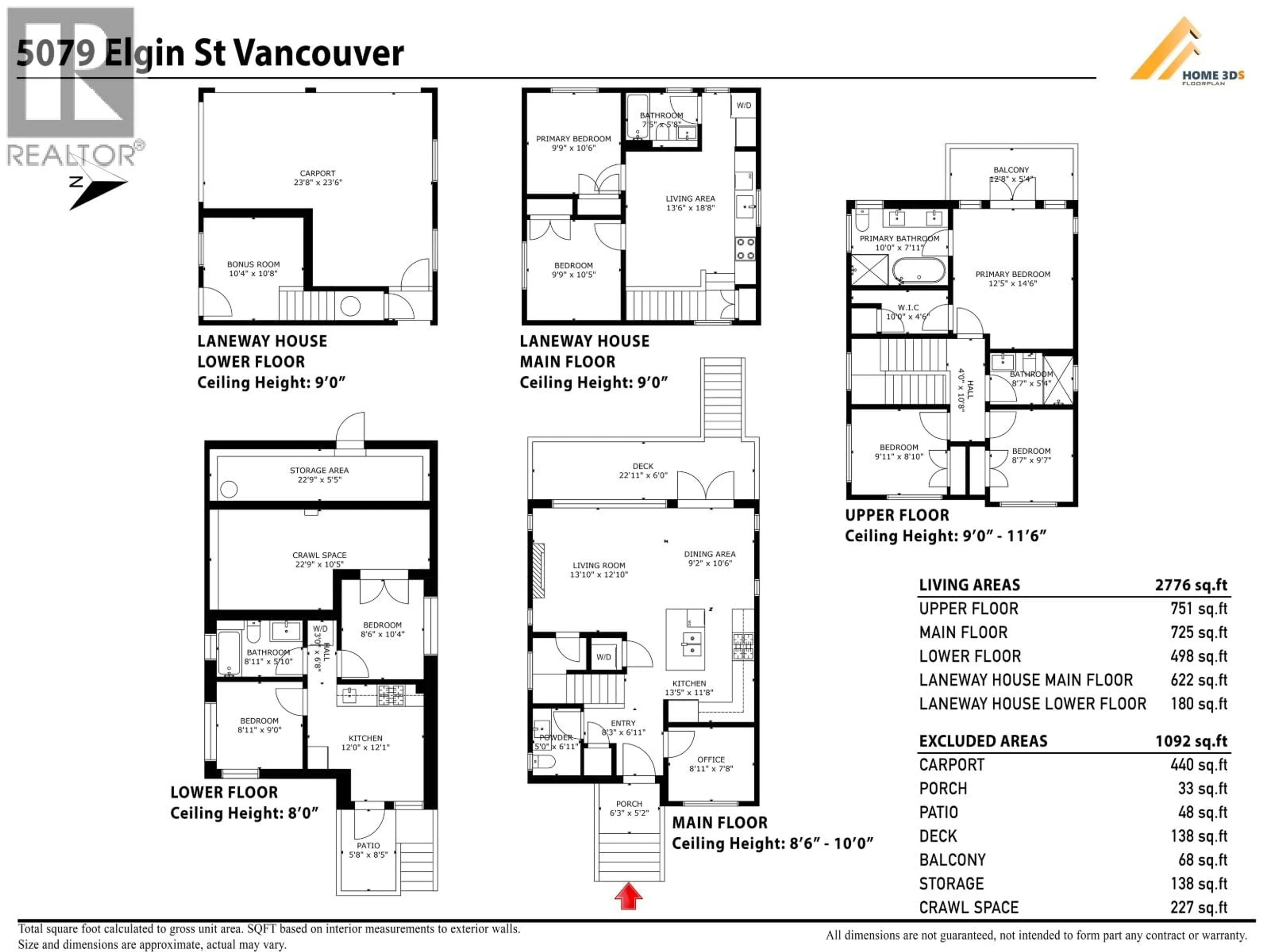 Floor plan for 5079 ELGIN STREET, Vancouver British Columbia V5W3J7