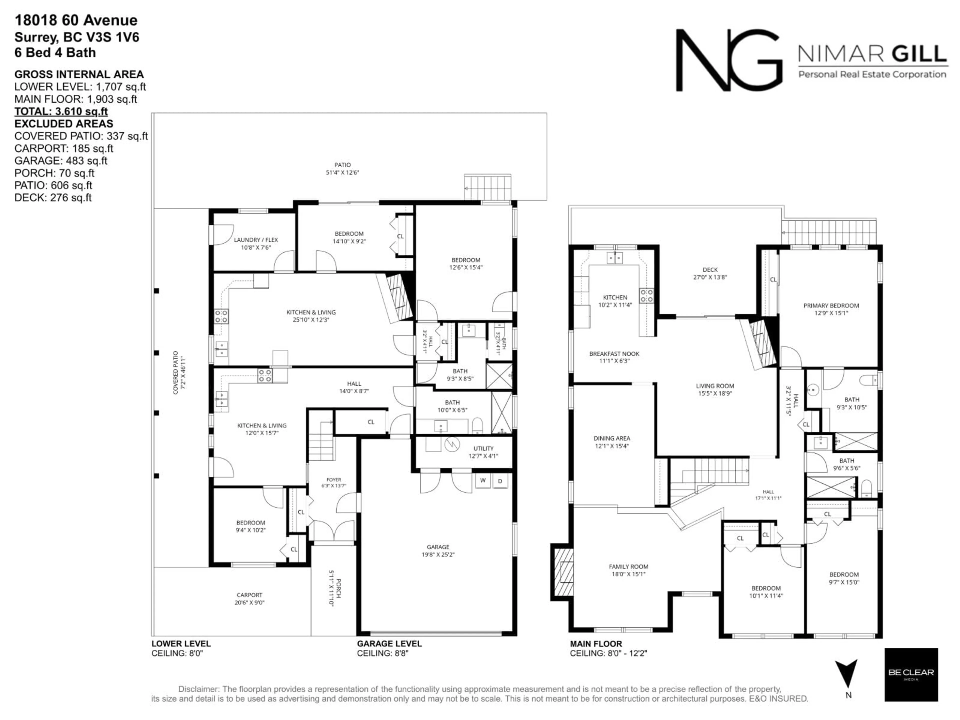 Floor plan for 18018 60 AVENUE, Surrey British Columbia V3S1V6