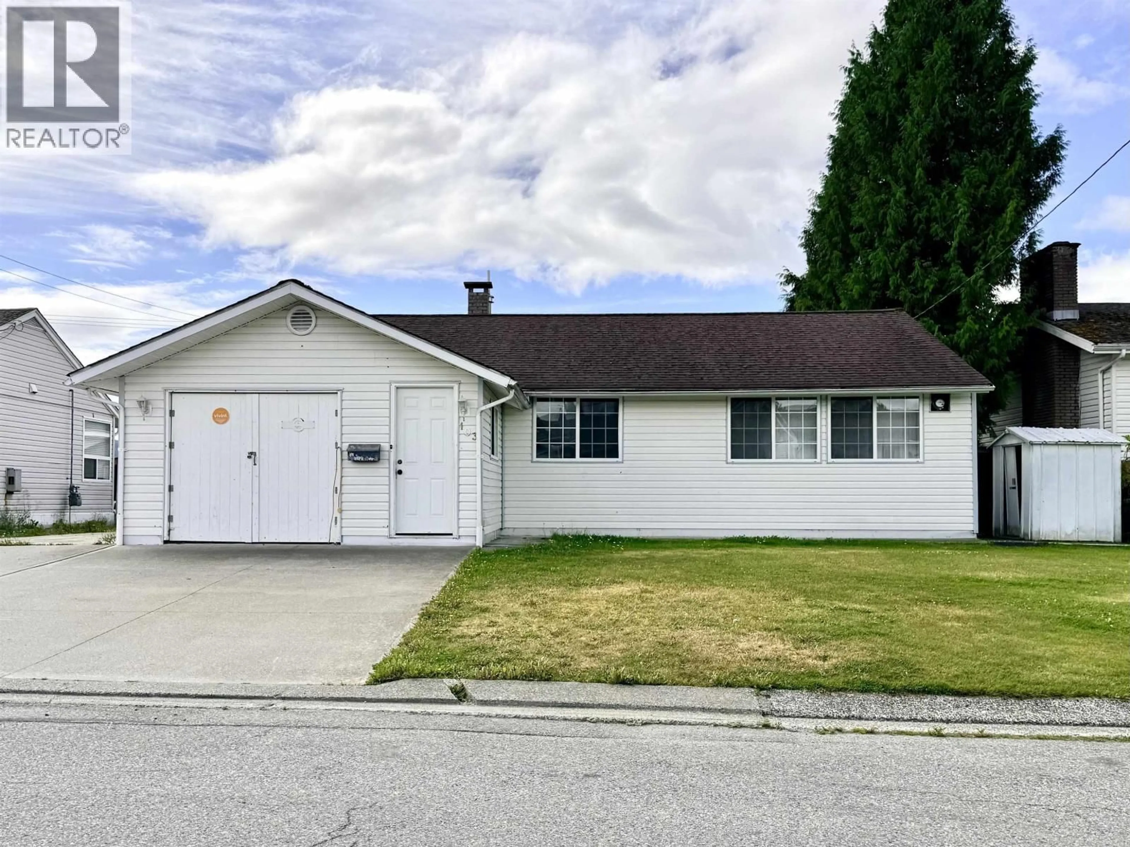 Home with vinyl exterior material, street for 103 RALEY STREET, Kitimat British Columbia V8C1G9