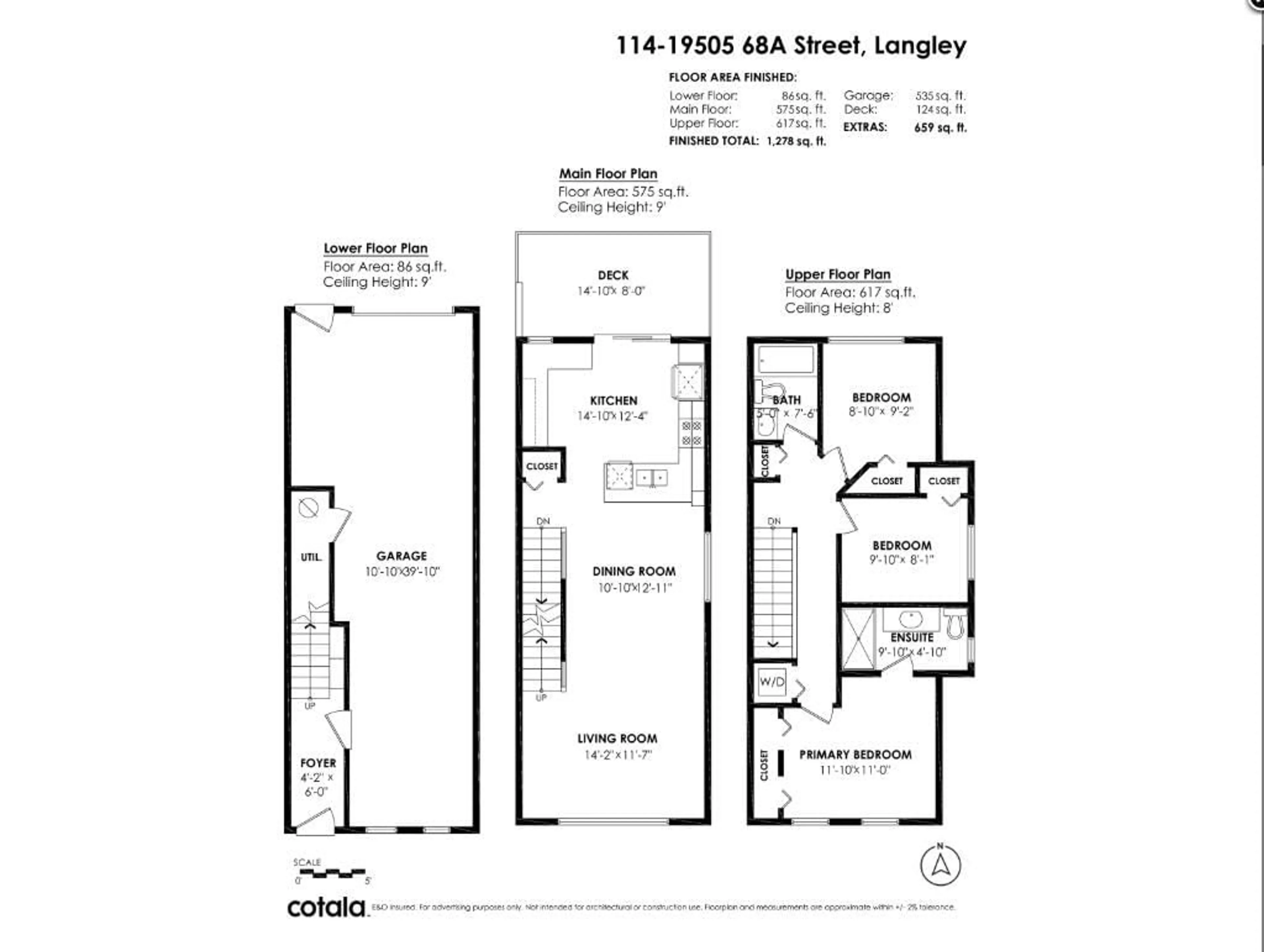 Floor plan for 114 - 19505 68A AVENUE, Surrey British Columbia V4N6K3