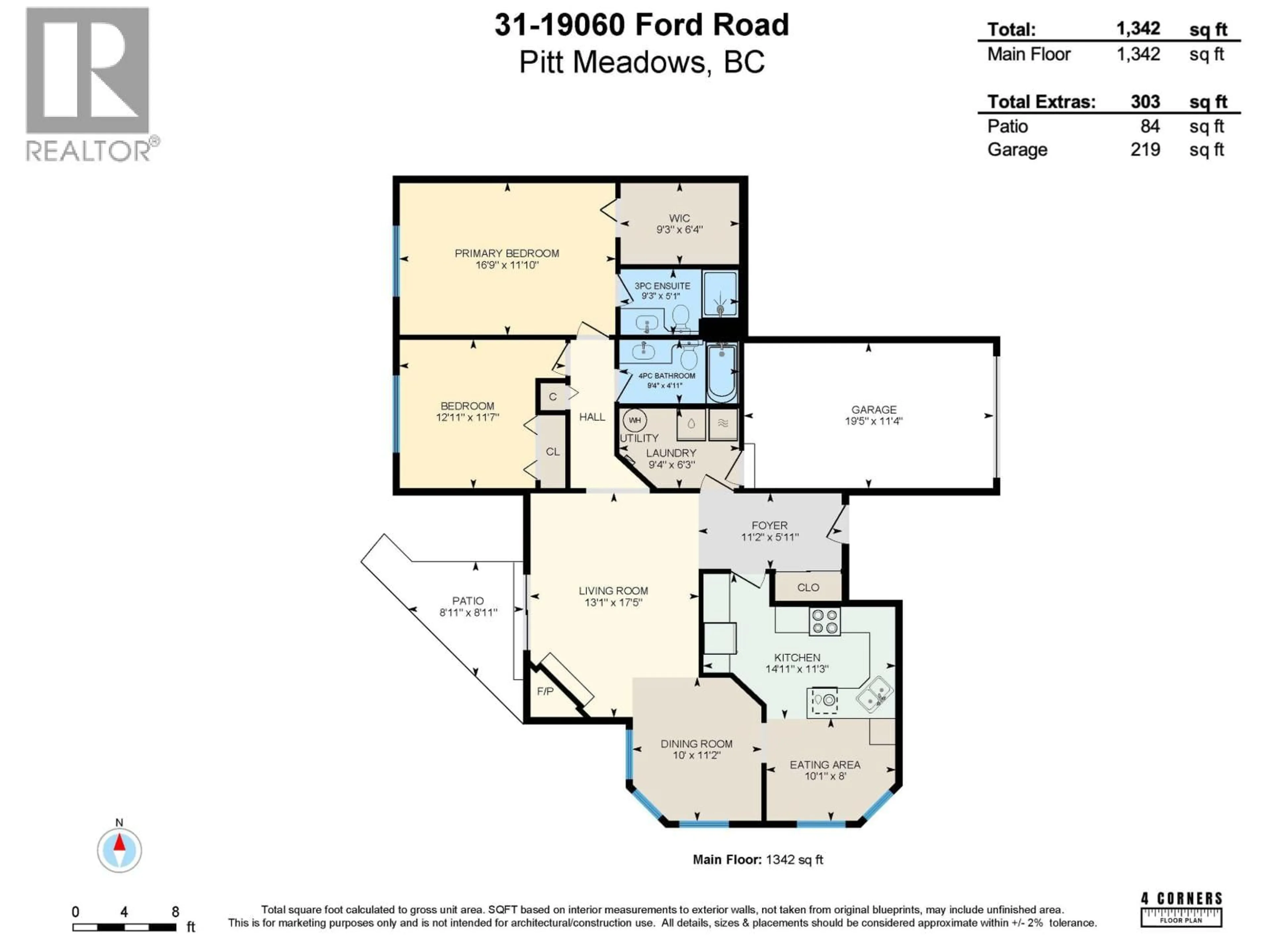 Floor plan for 31 - 19060 FORD ROAD, Pitt Meadows British Columbia V3Y2M2