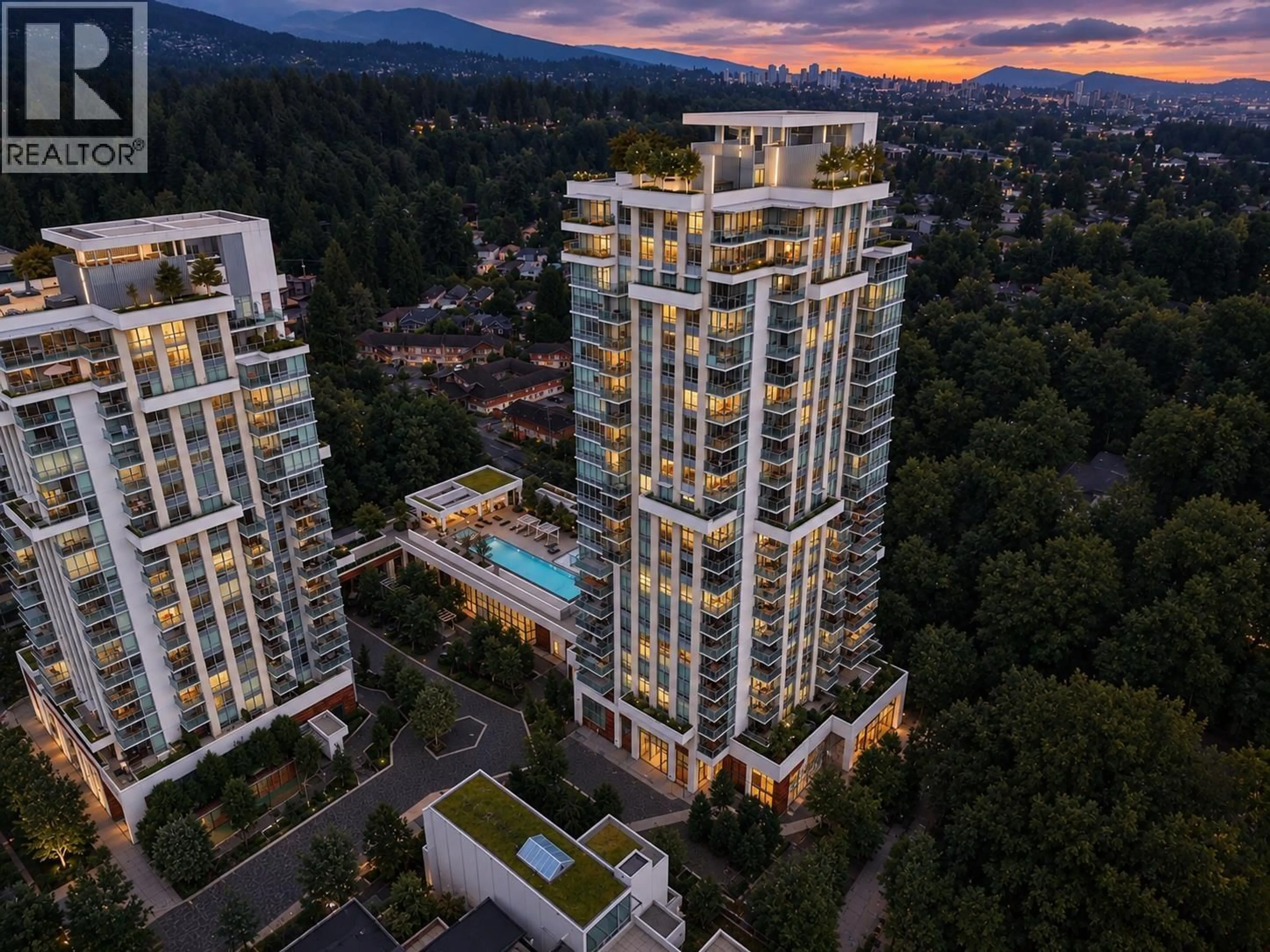 A pic from outside/outdoor area/front of a property/back of a property/a pic from drone, city buildings view from balcony for 1405 - 1632 LIONS GATE LANE, North Vancouver British Columbia V7P0E2