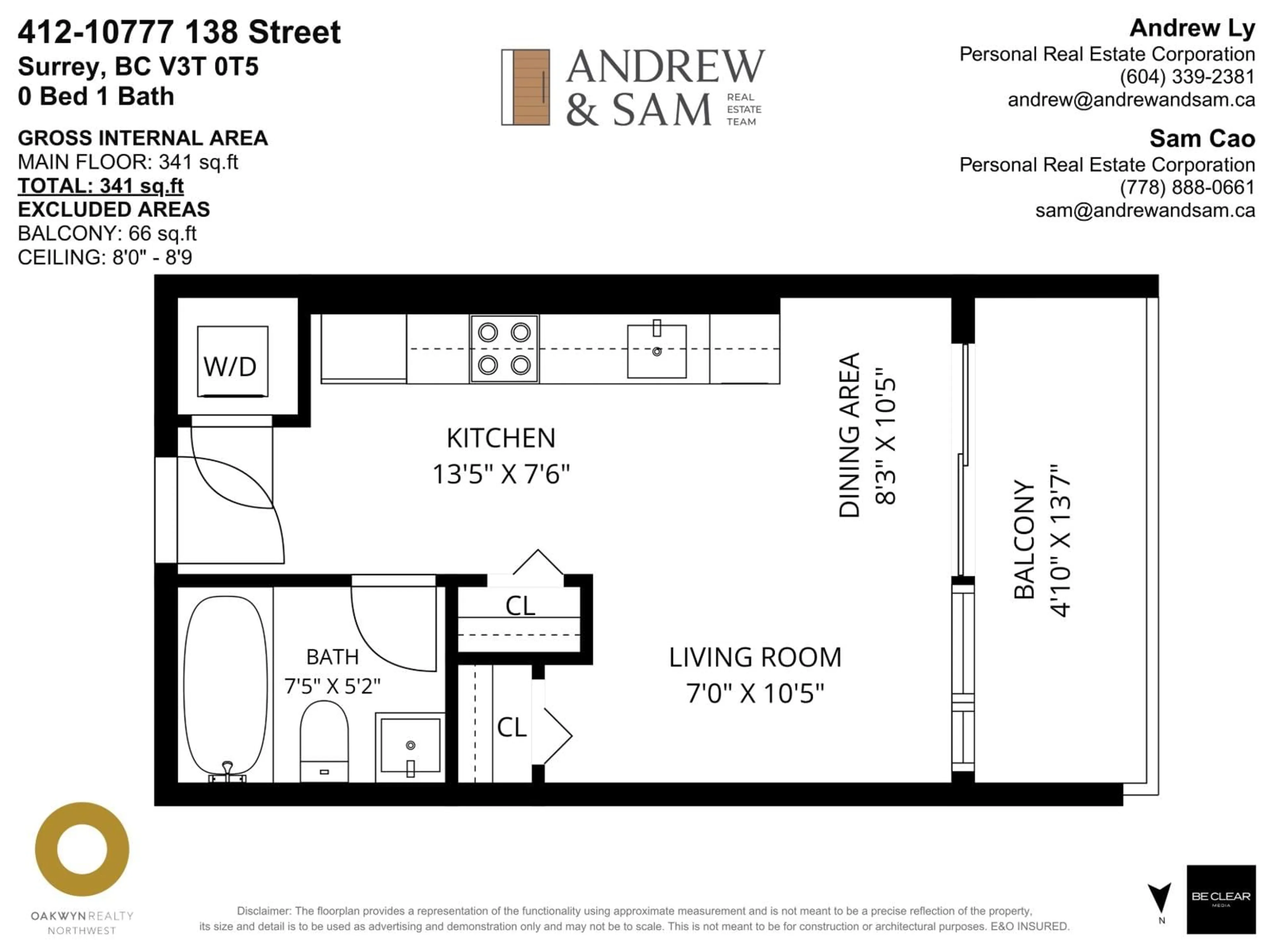 Floor plan for 412 - 10777 138 STREET, Surrey British Columbia V3T0T5