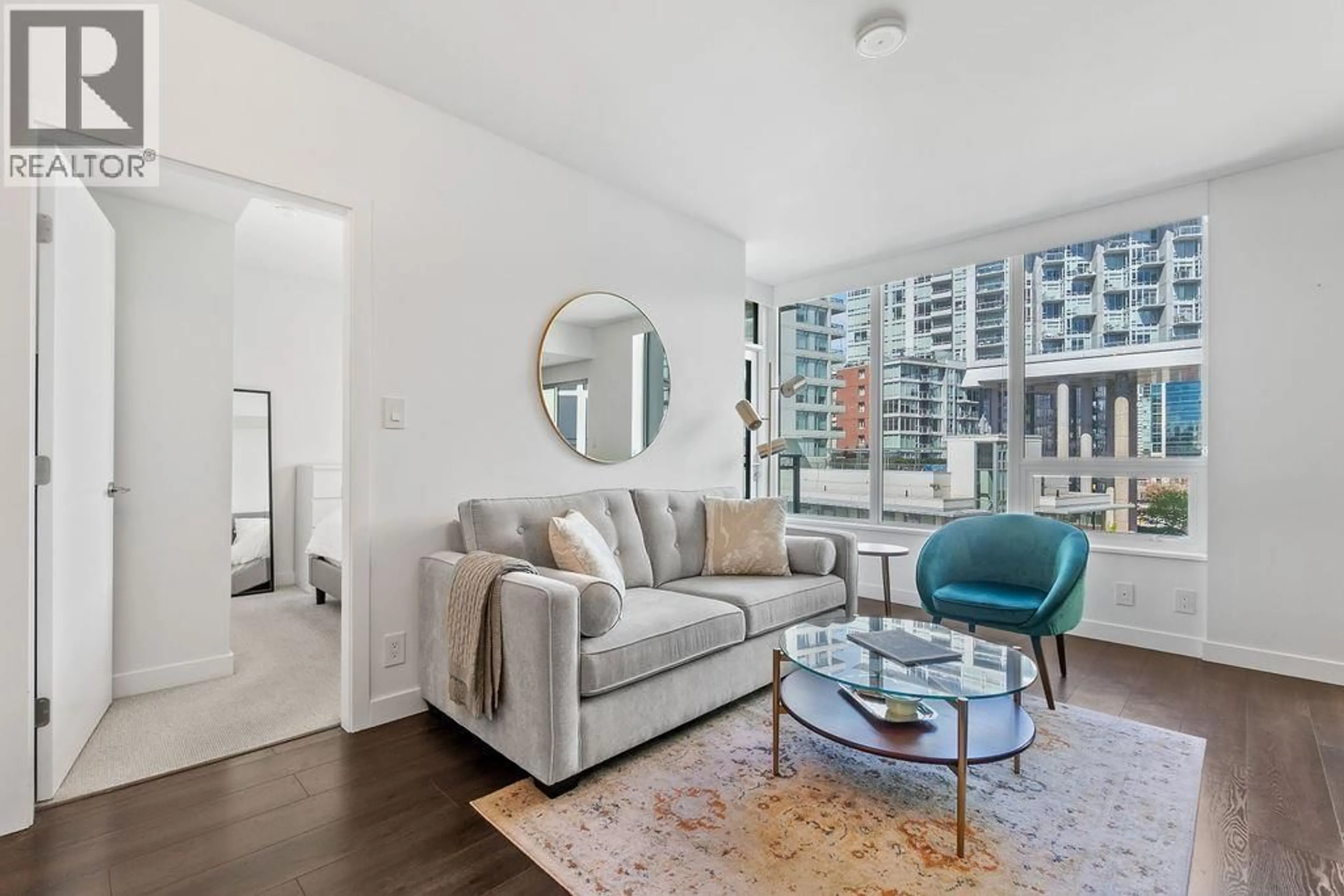 Living room with furniture, unknown for 601 - 161 1ST AVENUE, Vancouver British Columbia V6A0G1