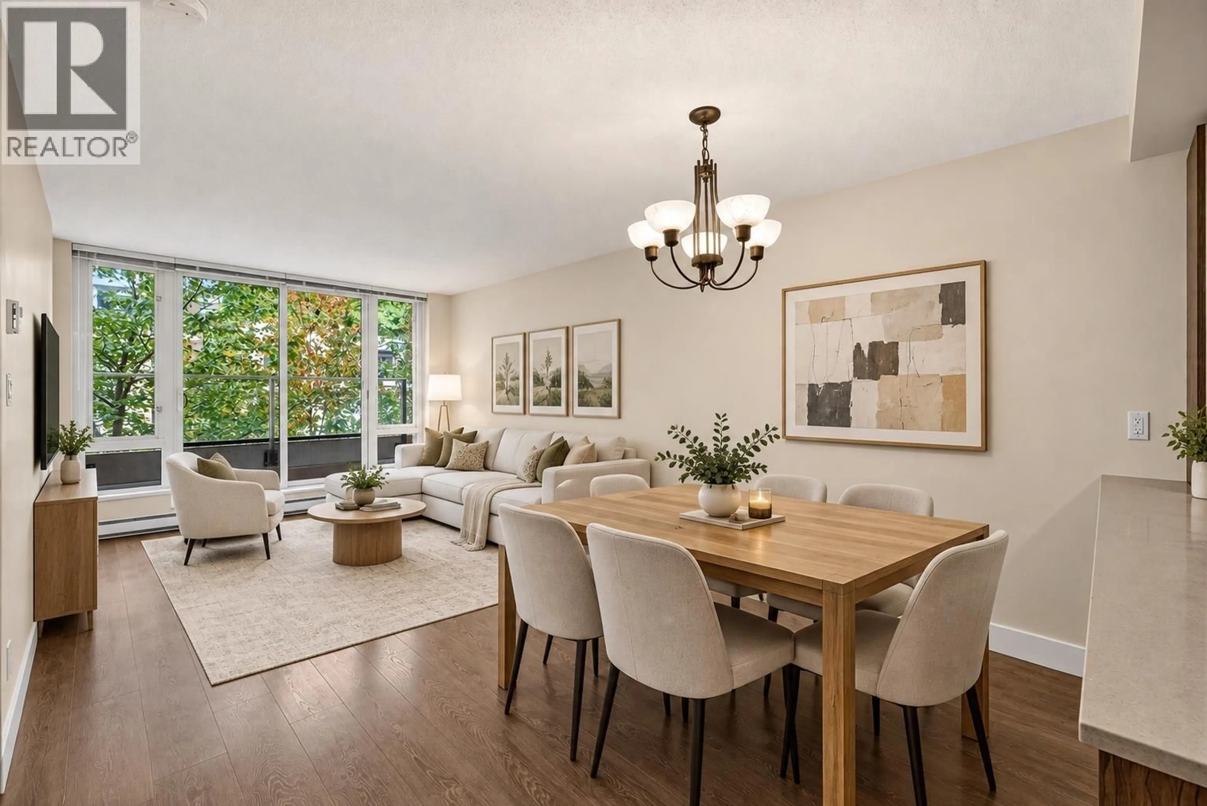 Dining room, wood/laminate floor for 410 - 1088 RICHARDS STREET, Vancouver British Columbia V6B0J8