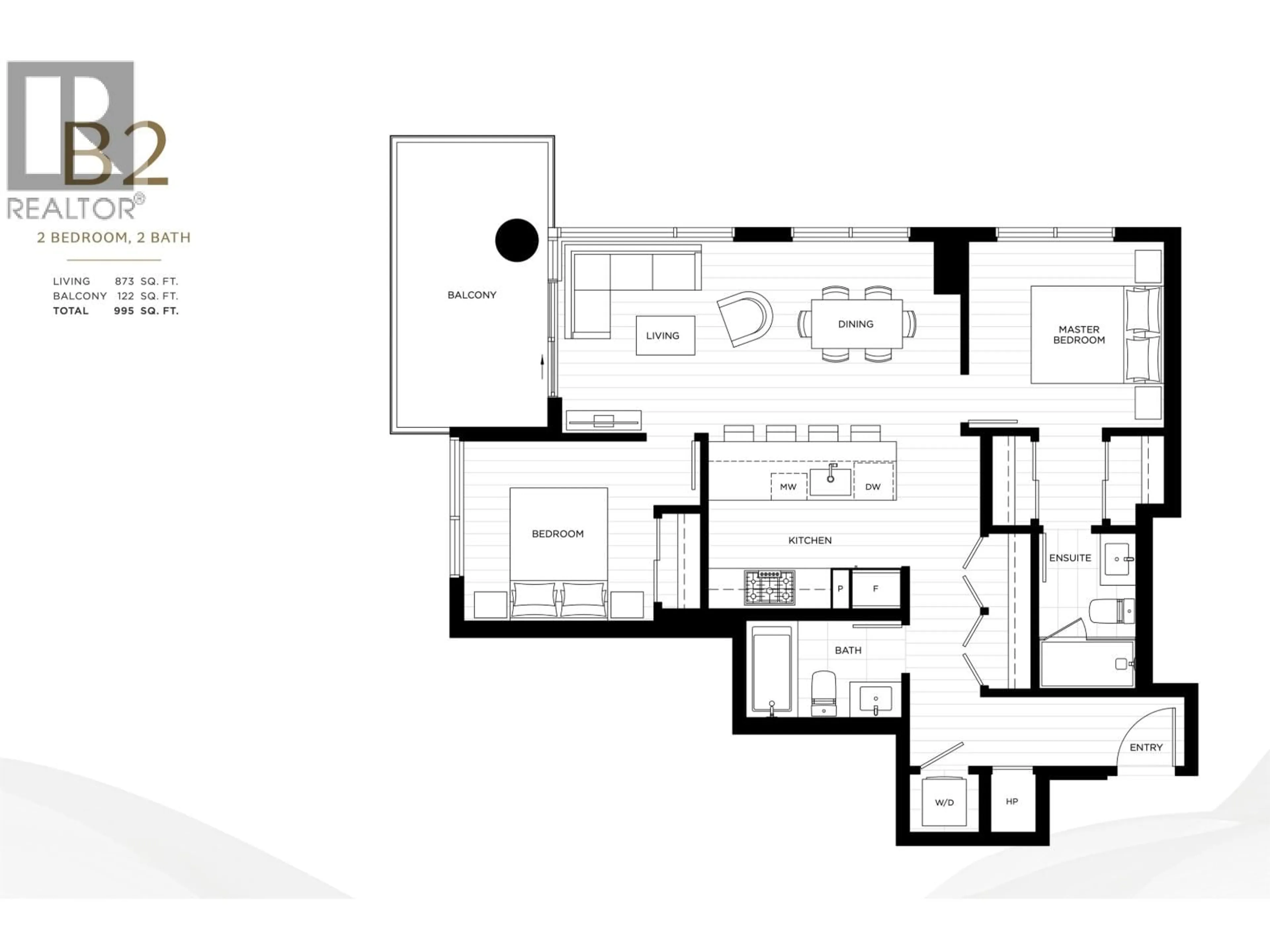Floor plan for 2604 - 537 COTTONWOOD AVENUE, Coquitlam British Columbia V3J0S4