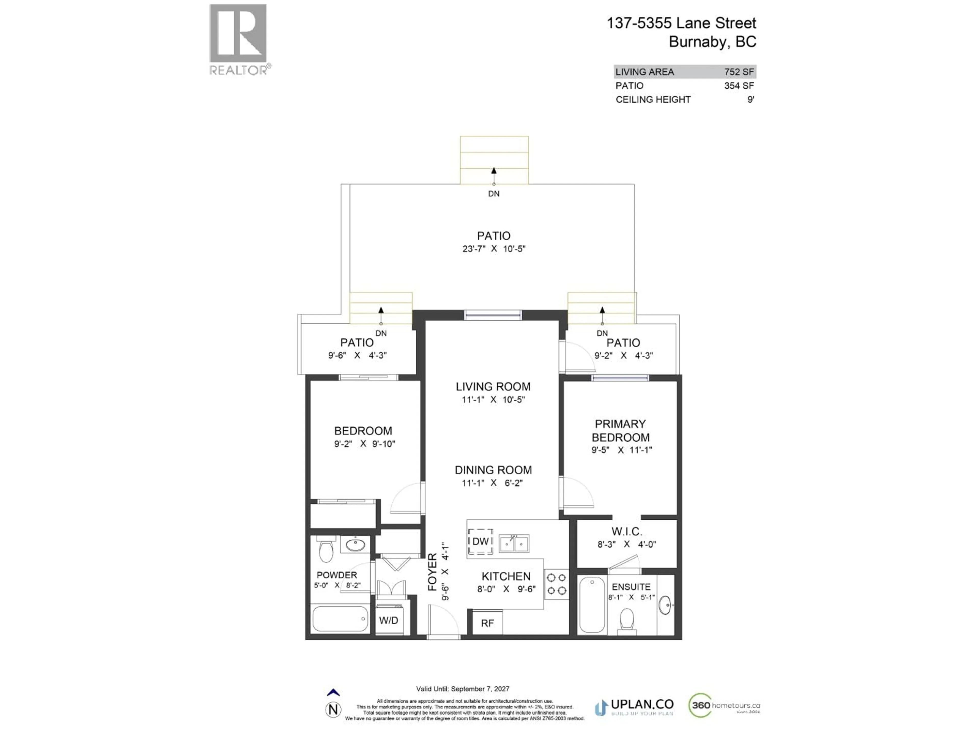 Floor plan for 137 - 5355 LANE STREET, Burnaby British Columbia V5H0H1