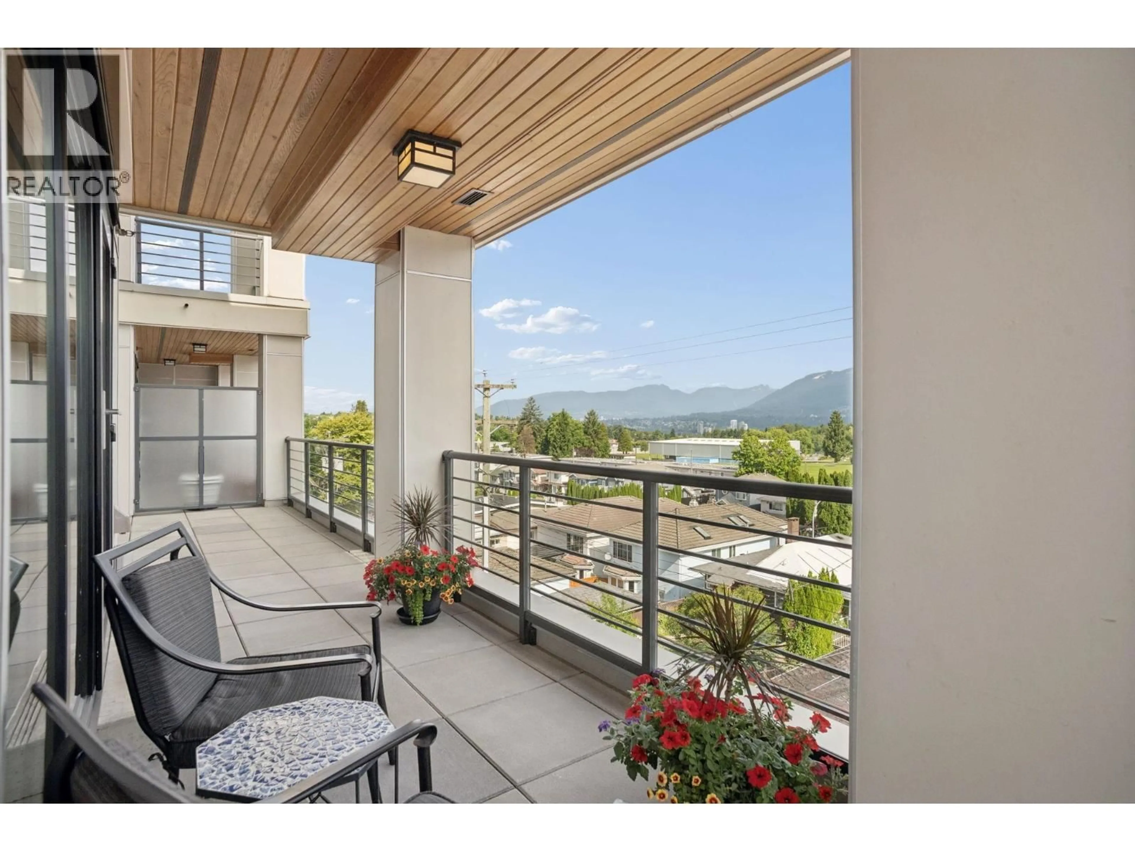 Balcony in the apartment, mountain view for 301 - 4721 HASTINGS STREET, Burnaby British Columbia V5C2K8