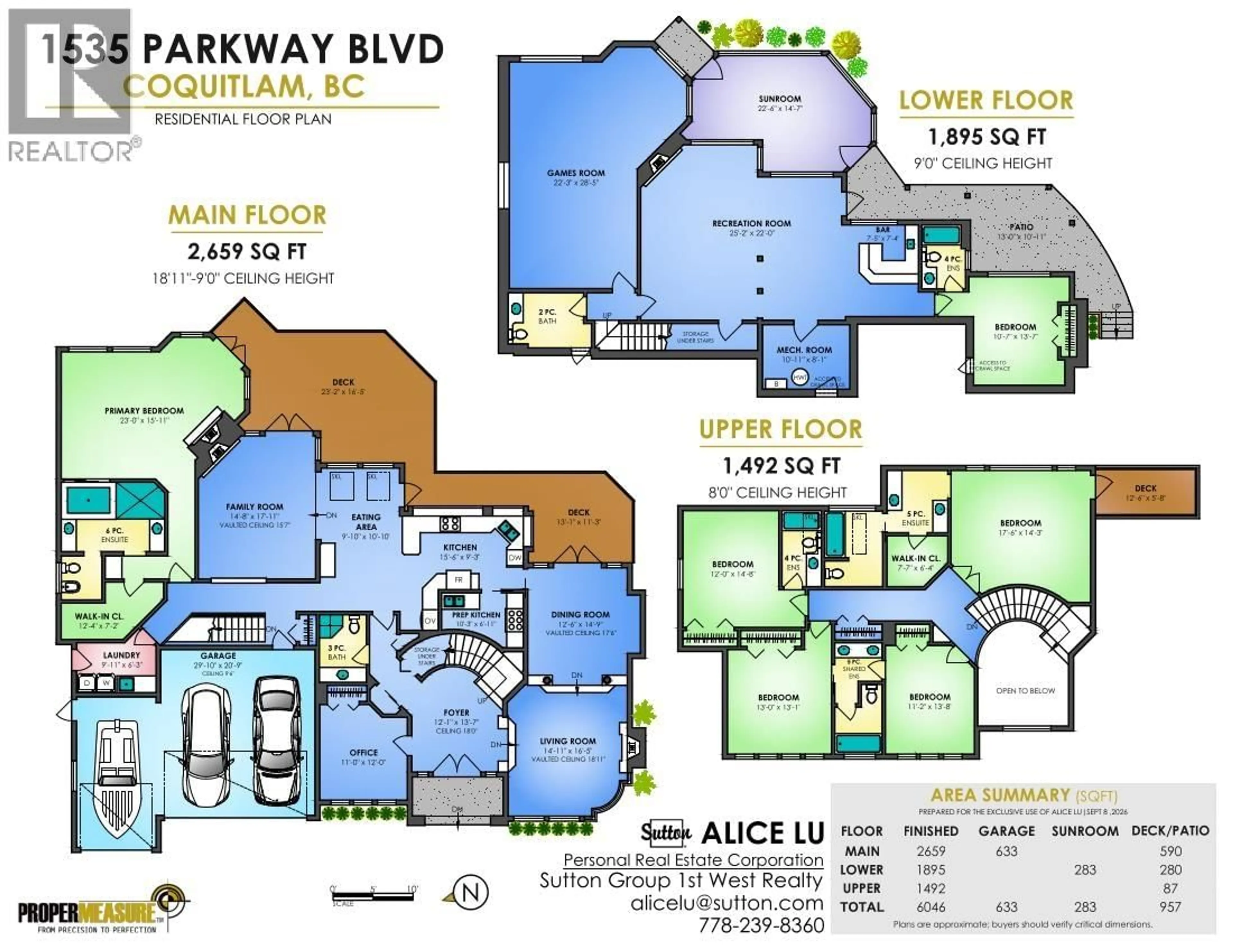 Floor plan for 1535 PARKWAY BOULEVARD, Coquitlam British Columbia V3E2Y5