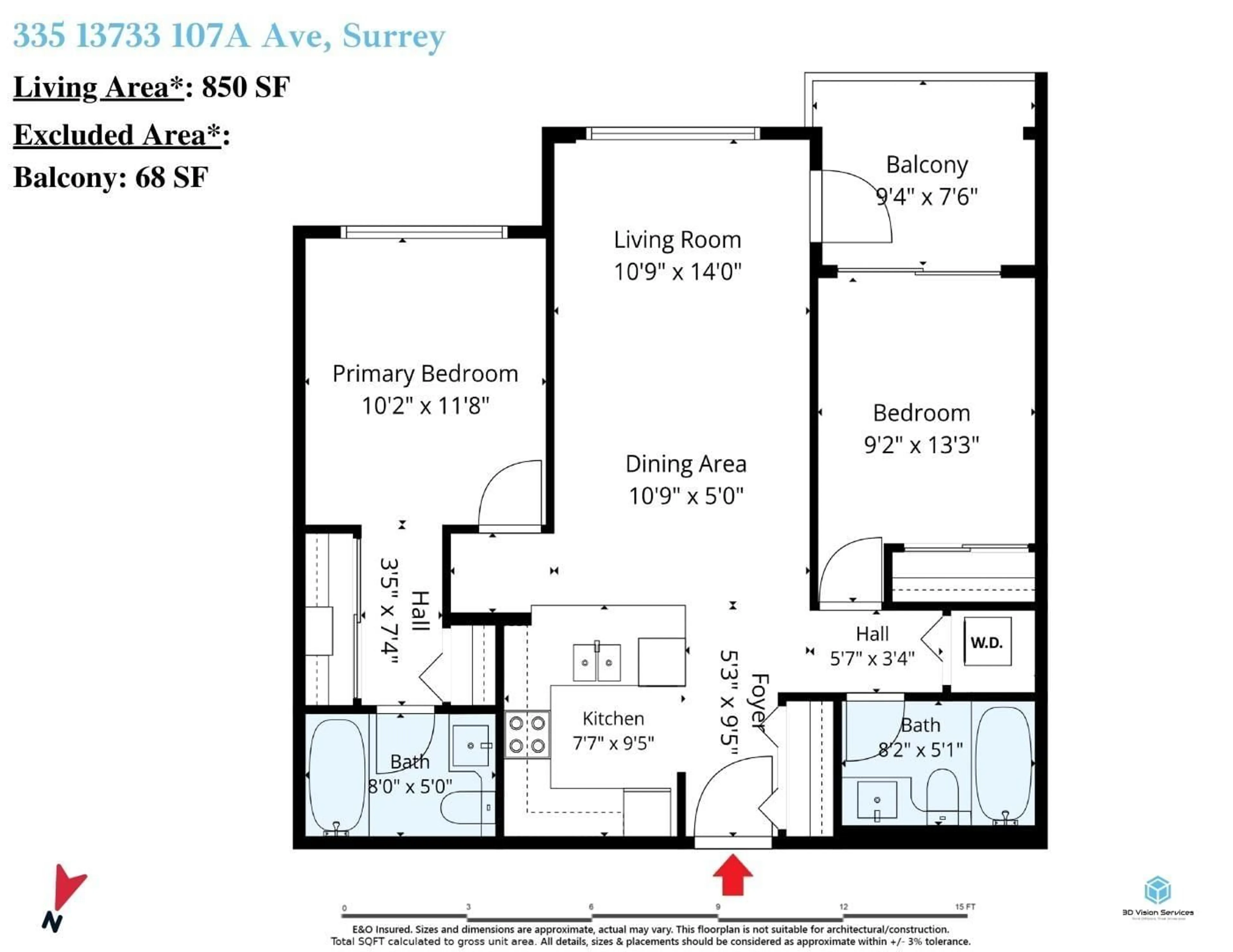 Floor plan for 335 - 13733 107A AVENUE, Surrey British Columbia V3T0B7