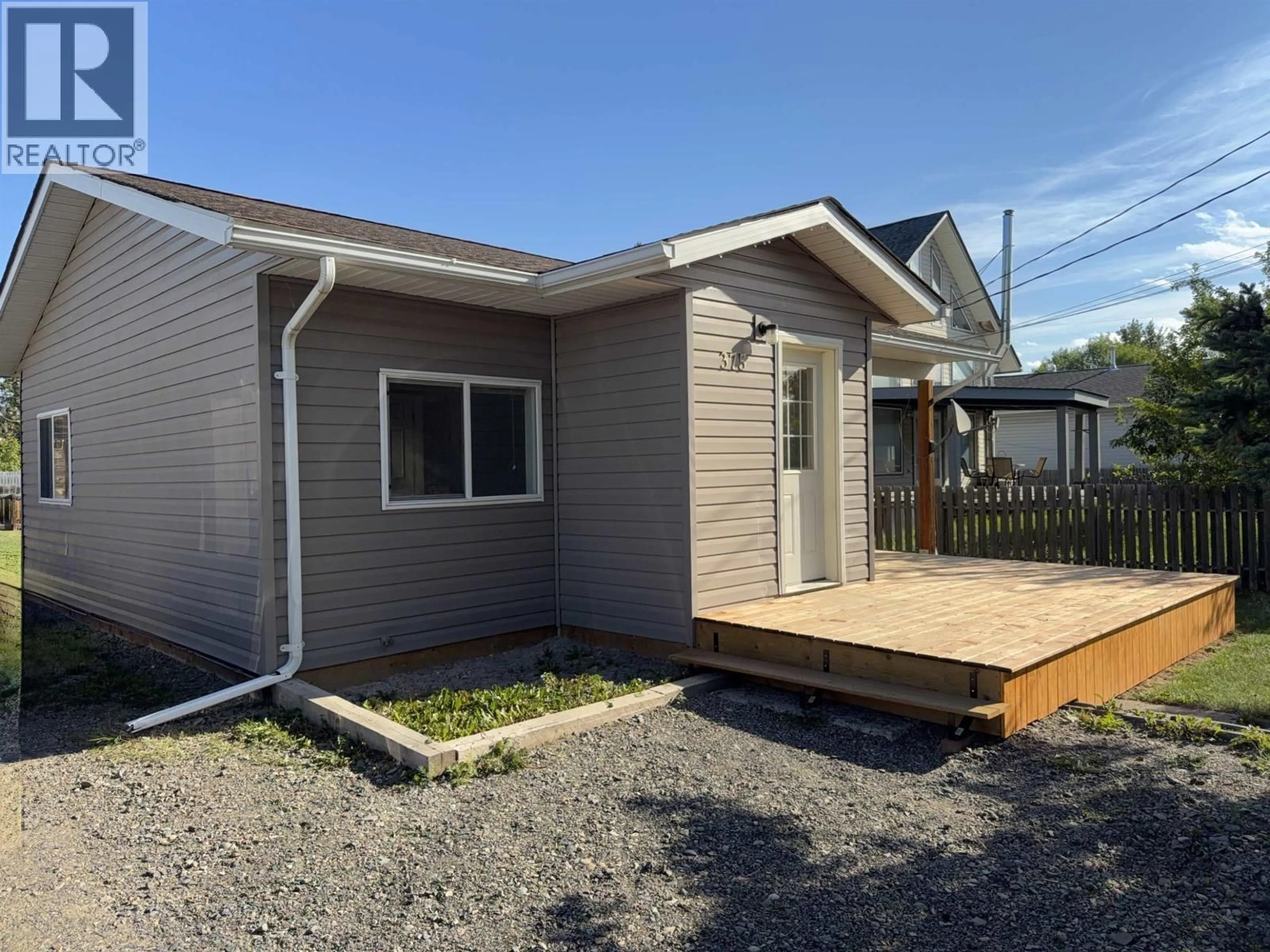 Home with vinyl exterior material, street for 375 STEWART STREET, Vanderhoof British Columbia V0J3A0