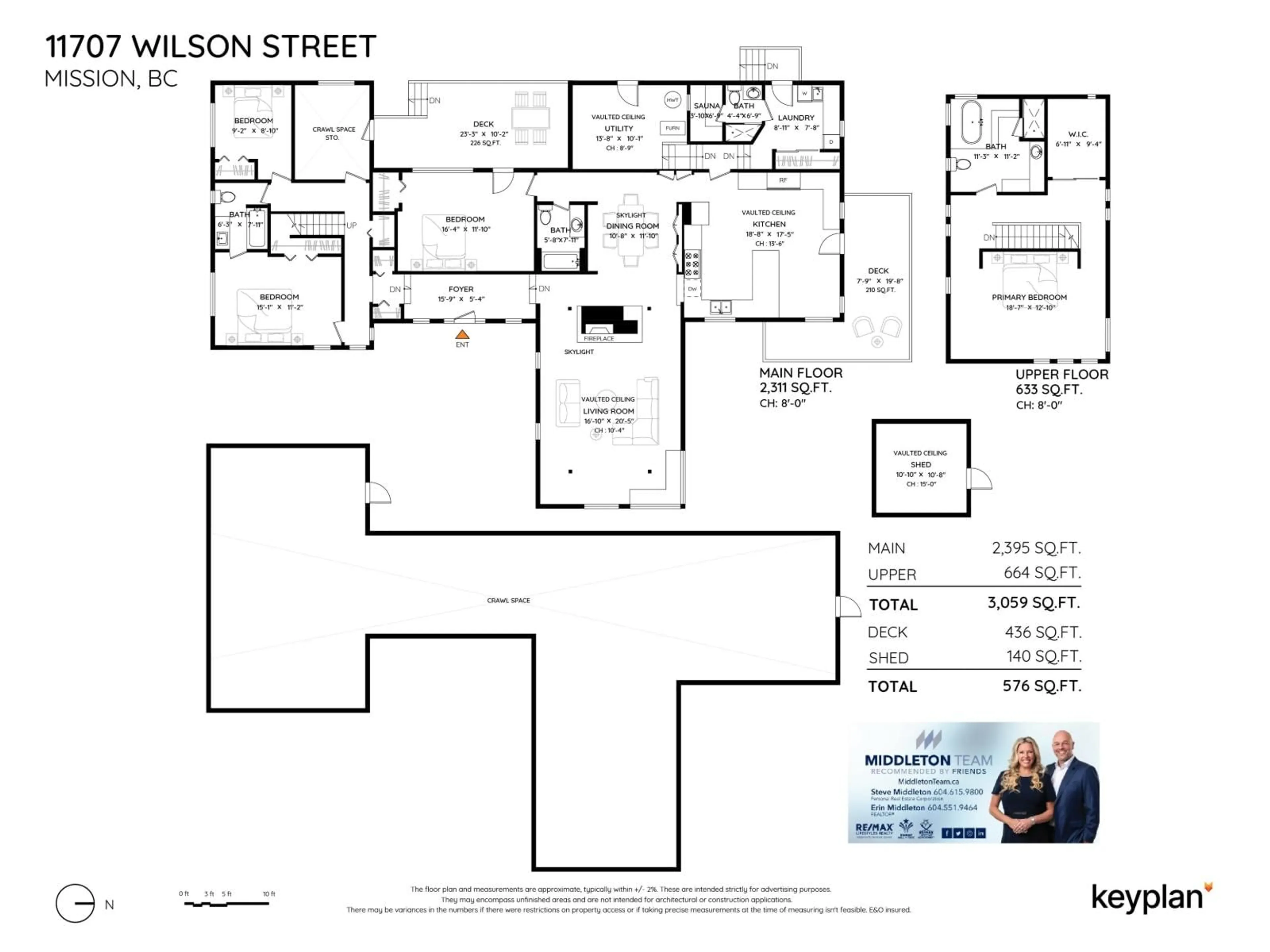 Floor plan for 11707 WILSON STREET, Mission British Columbia V4S1B6