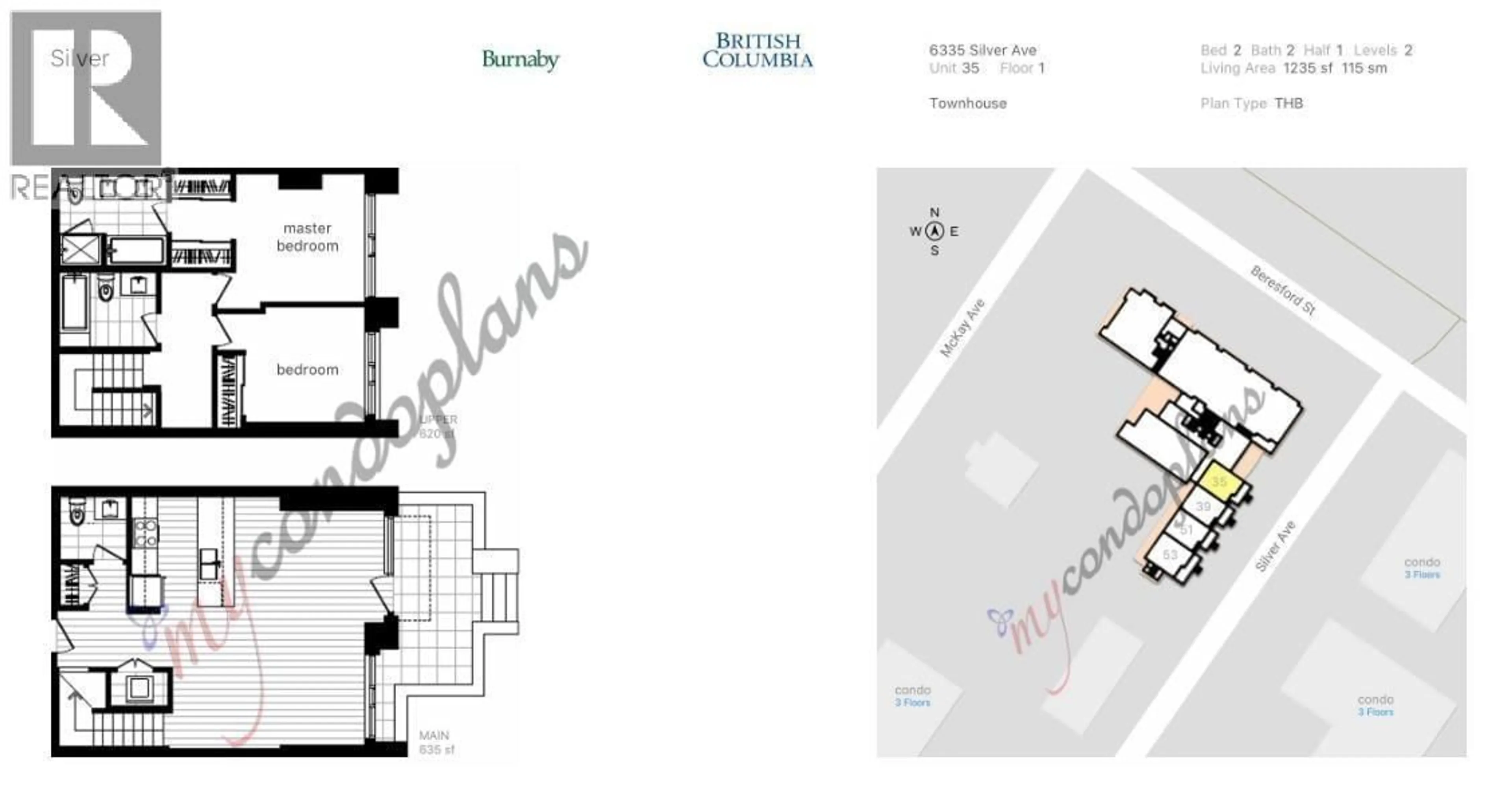 Floor plan for 6335 SILVER AVENUE, Burnaby British Columbia V5H0C3