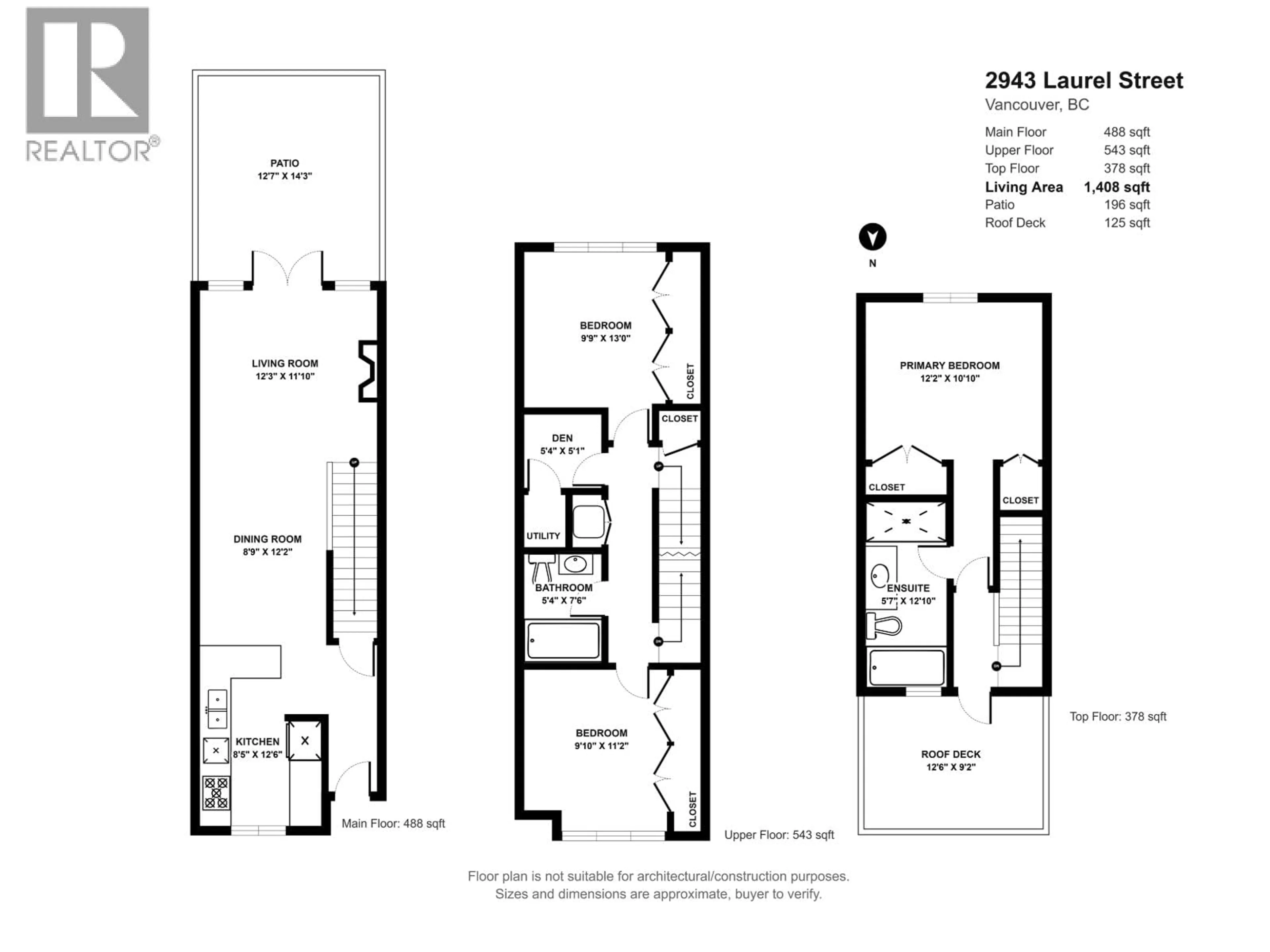 Floor plan for 2943 LAUREL STREET, Vancouver British Columbia V5Z3T4