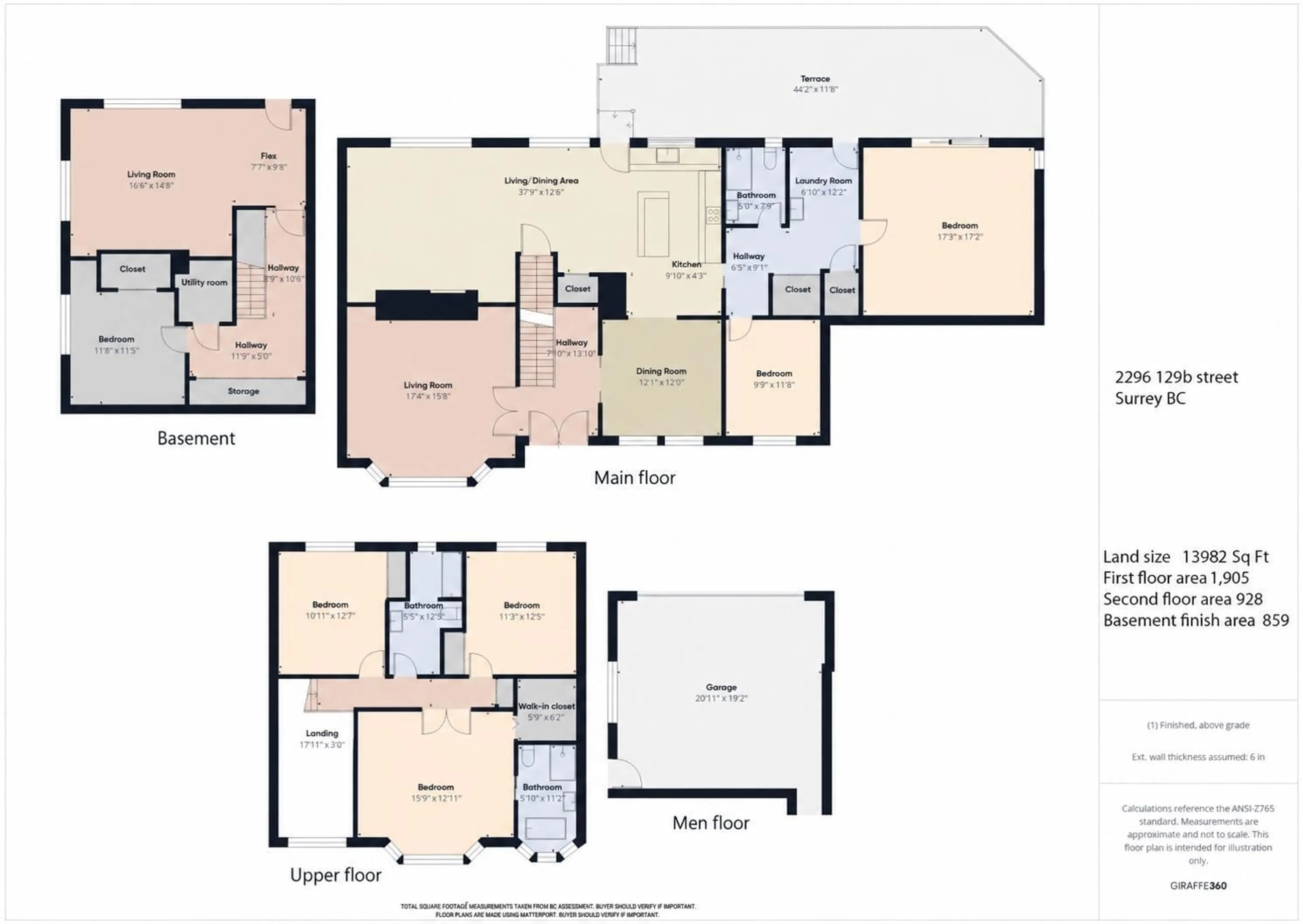 Floor plan for 2296 129B STREET, Surrey British Columbia V4A7E2