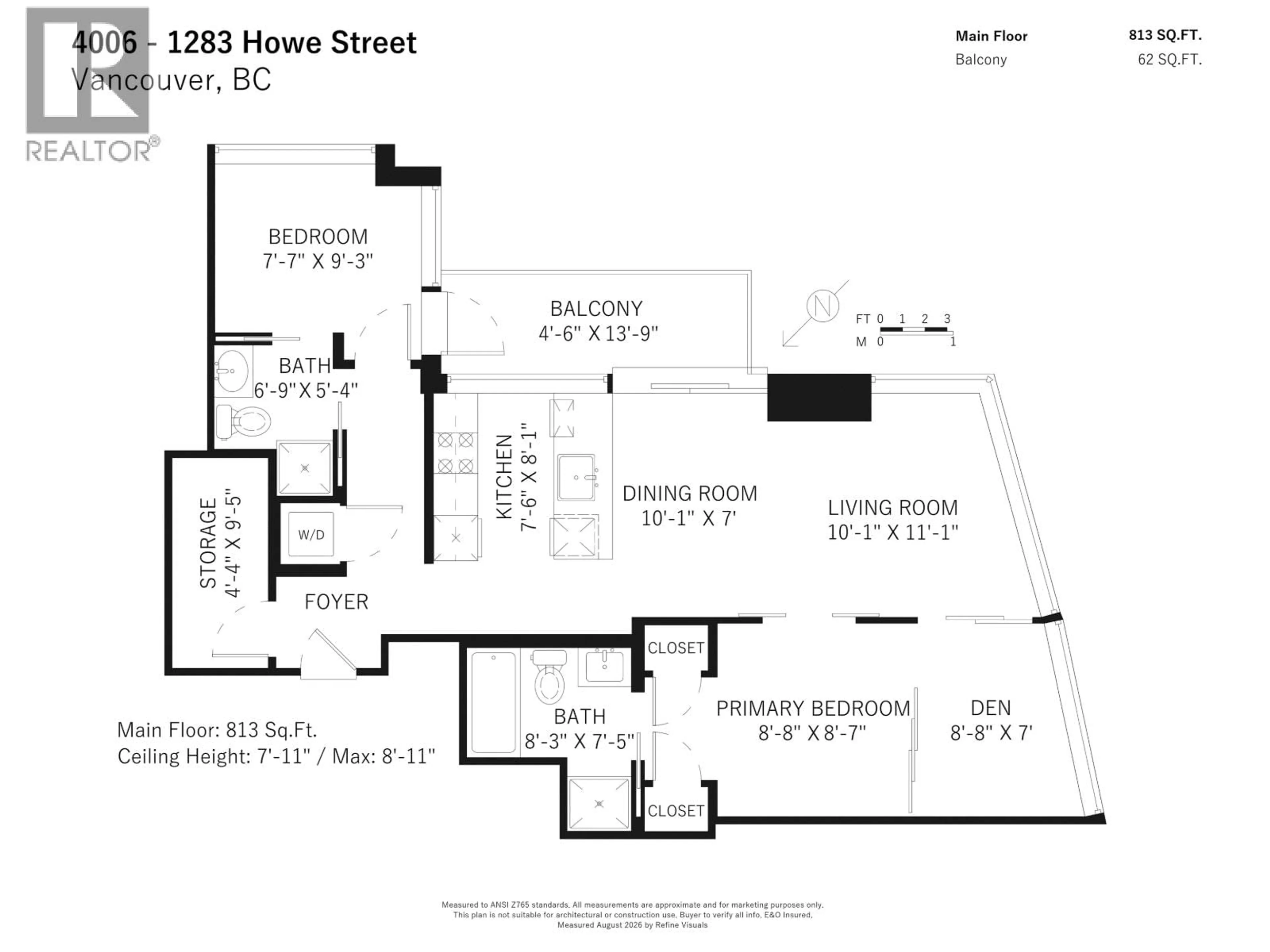 Floor plan for 4006 - 1283 HOWE STREET, Vancouver British Columbia V6Z0E3
