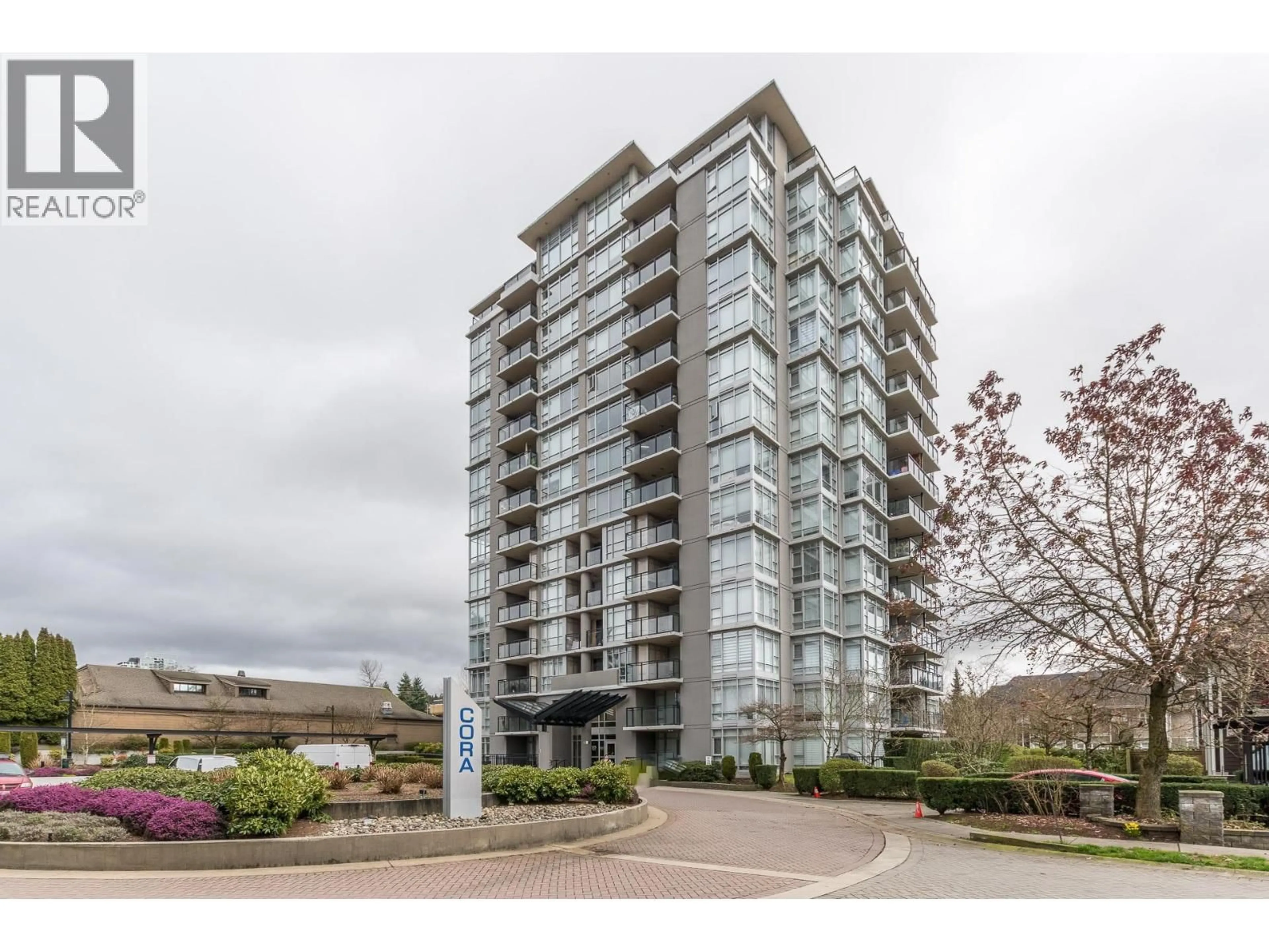 A pic from outside/outdoor area/front of a property/back of a property/a pic from drone, building for 806 - 575 DELESTRE AVENUE, Coquitlam British Columbia V3K0A6