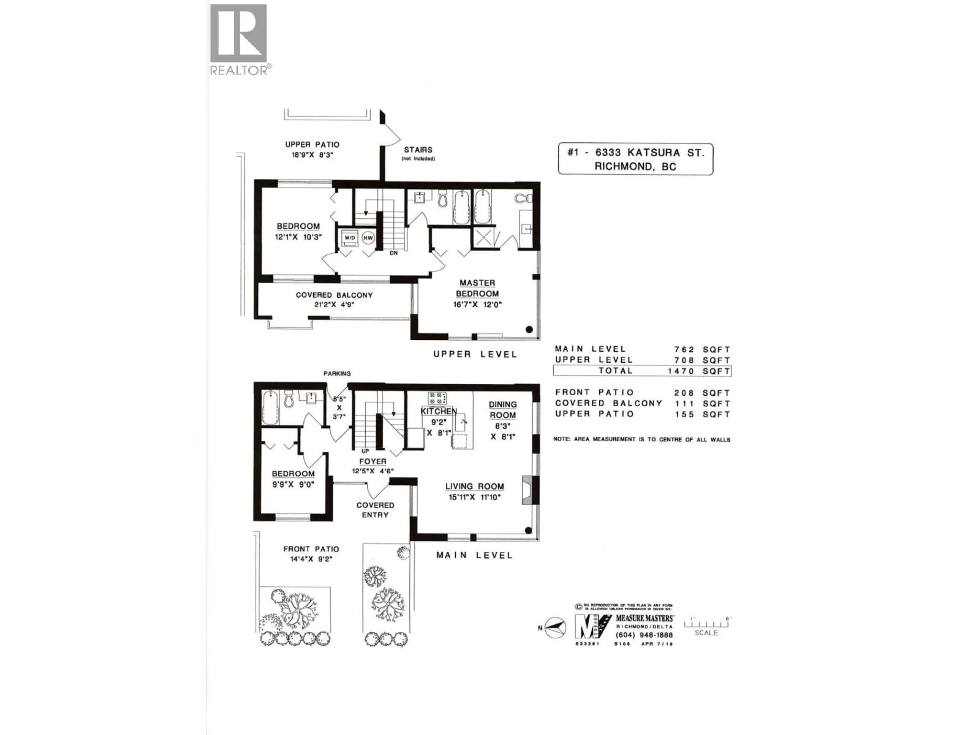 Floor plan for TH1 - 6333 KATSURA STREET, Richmond British Columbia V6Y4L9