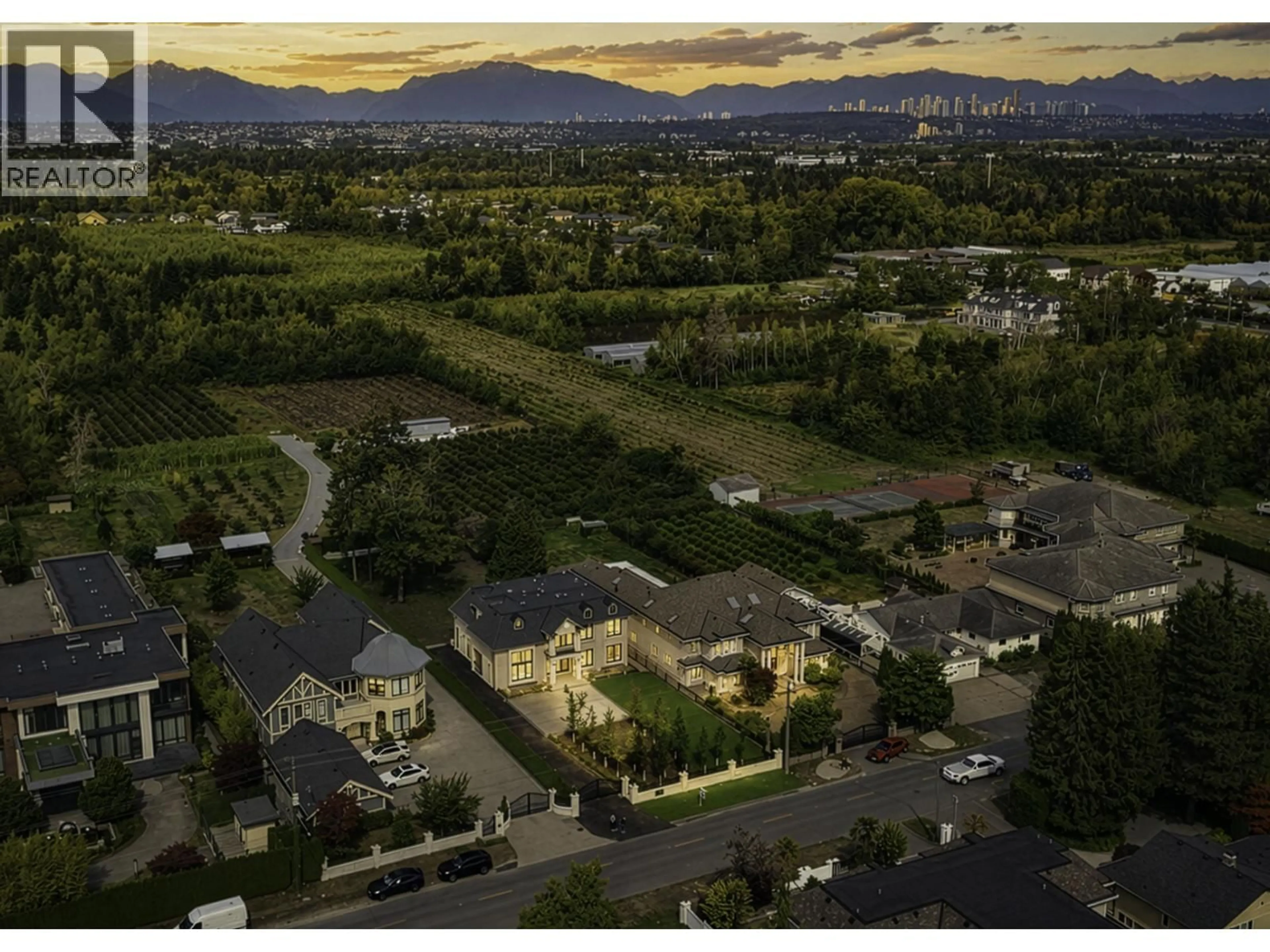 A pic from outside/outdoor area/front of a property/back of a property/a pic from drone, mountain view for 11531 BLUNDELL ROAD, Richmond British Columbia V6Y1L4