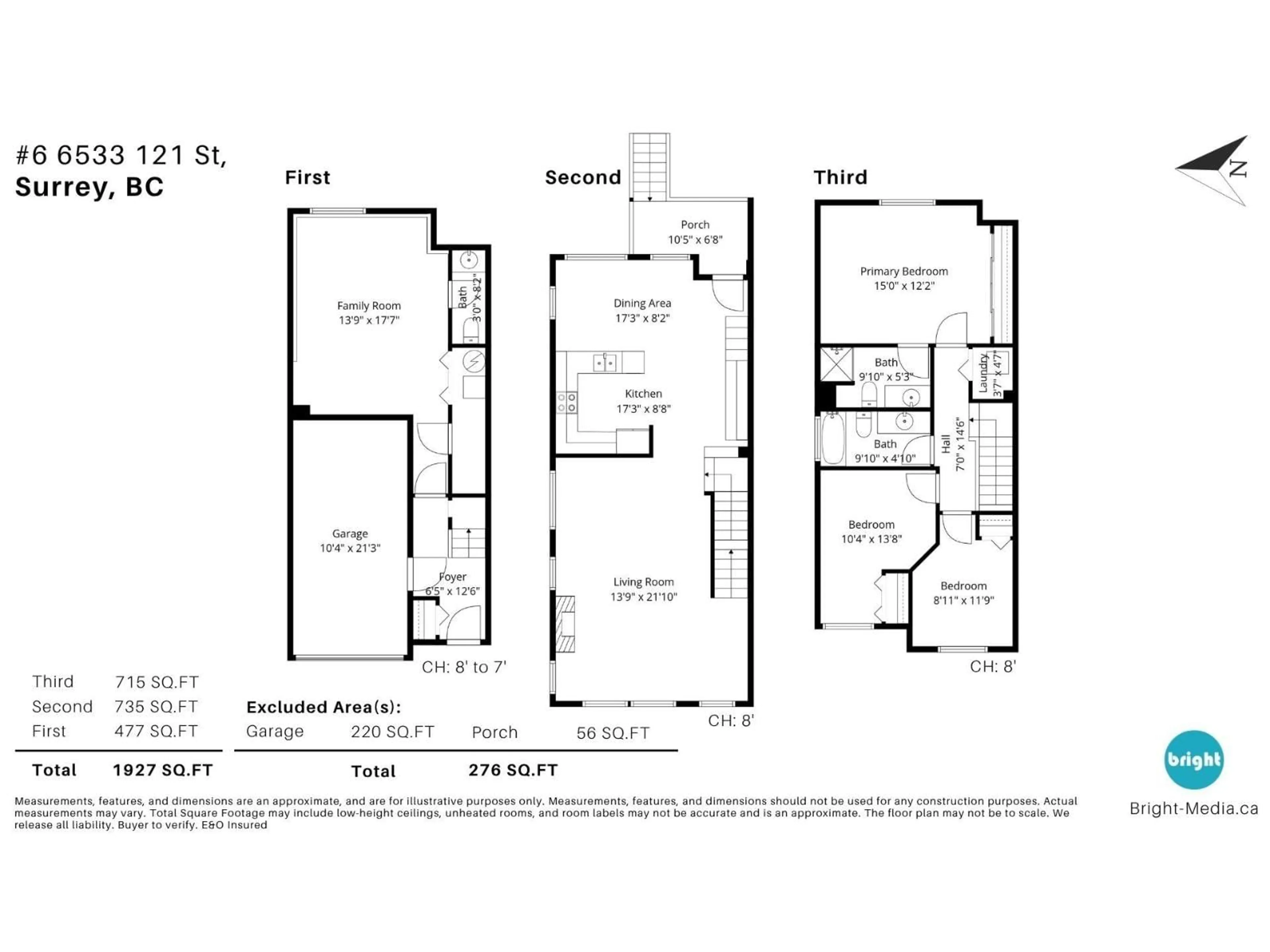 Floor plan for 6 - 6533 121 STREET, Surrey British Columbia V3W1M5