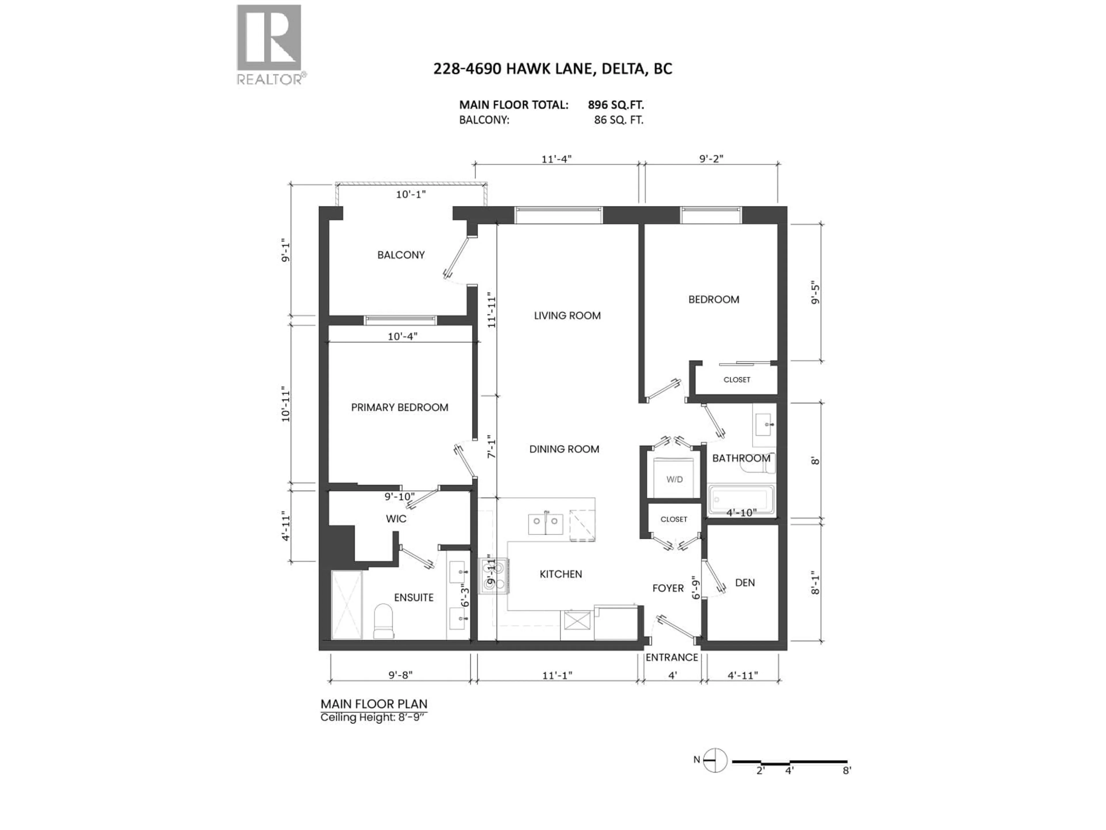 Floor plan for 228 - 4690 HAWK LANE, Tsawwassen British Columbia V4M0C4