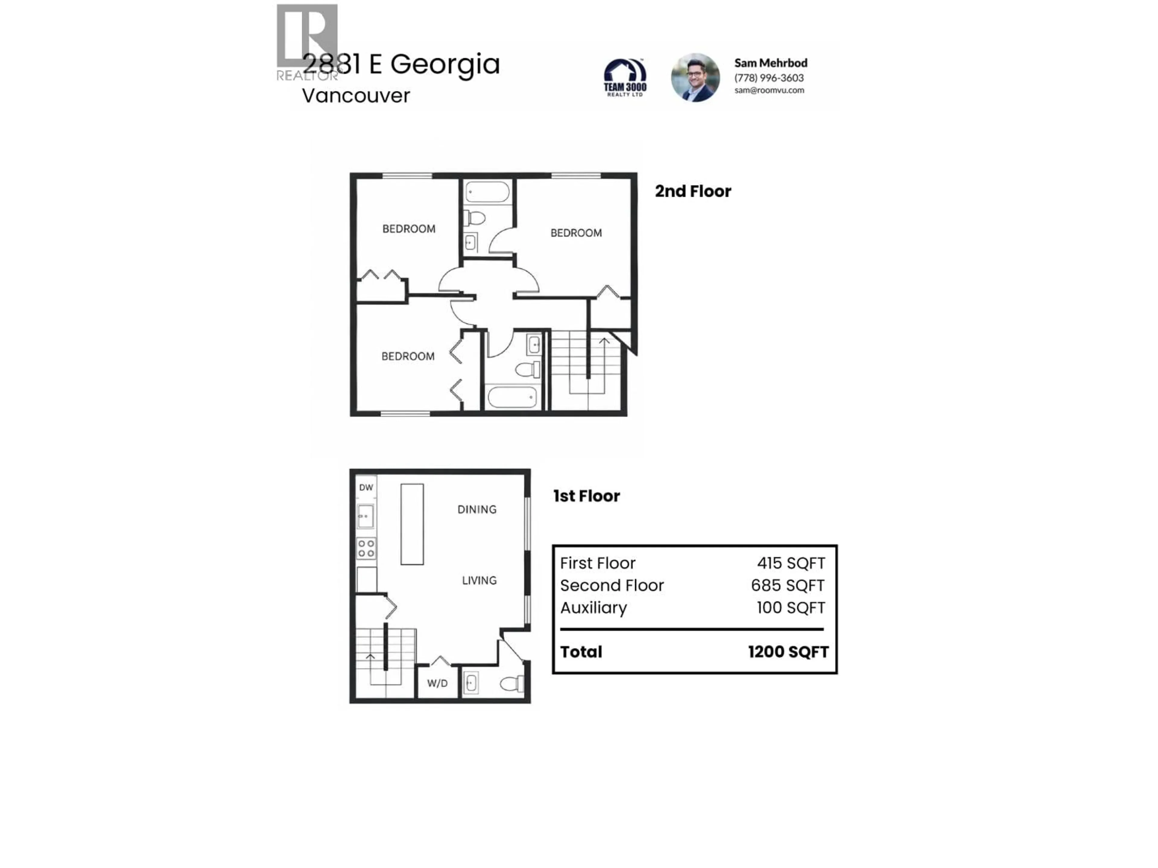Floor plan for 2881 GEORGIA STREET, Vancouver British Columbia V5K2K3