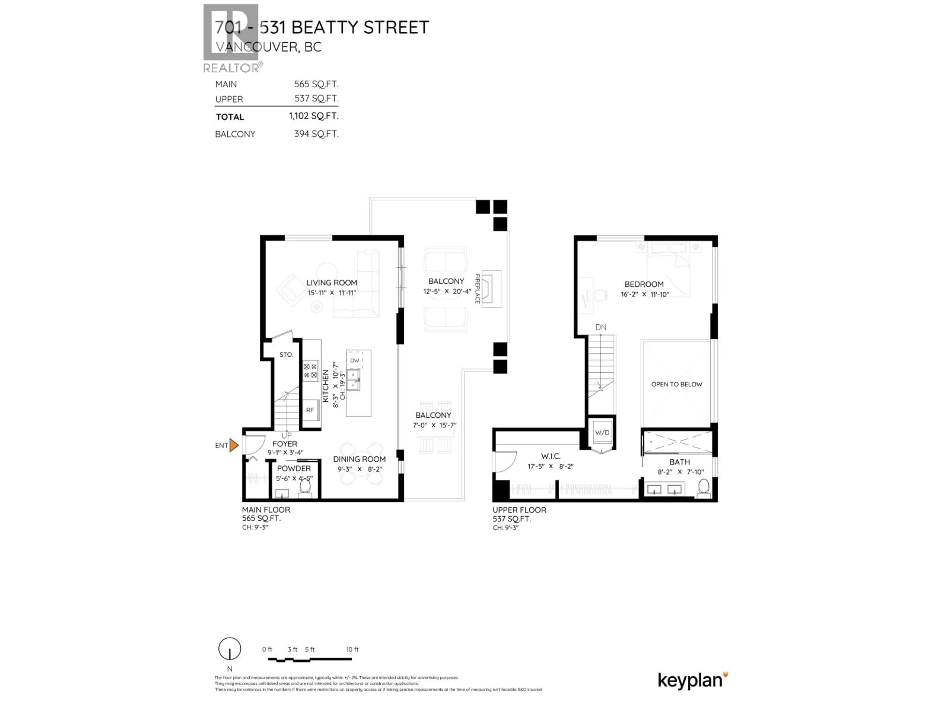 Floor plan for PH701 - 531 BEATTY STREET, Vancouver British Columbia V6B0C5