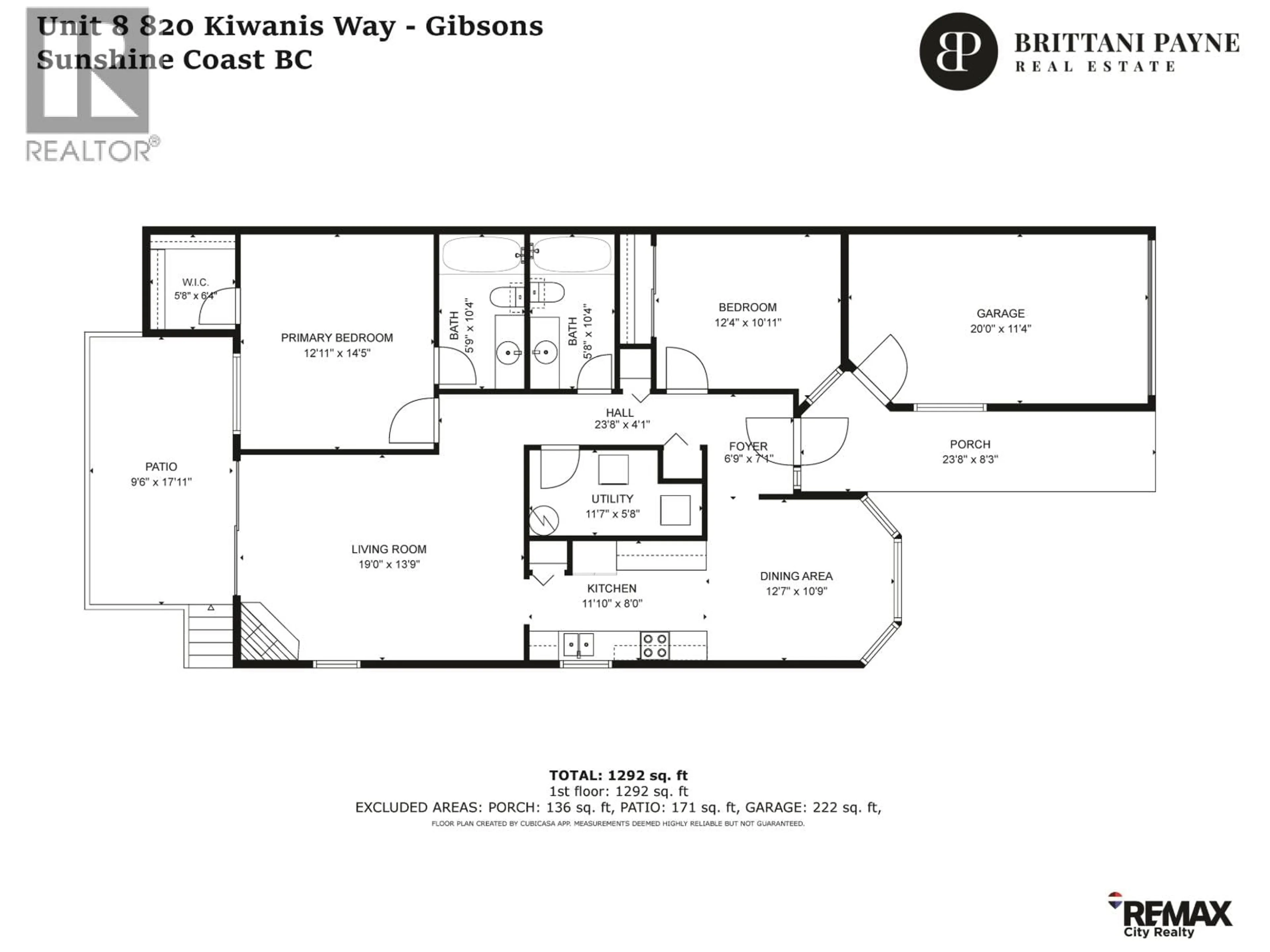 Floor plan for 8 - 820 KIWANIS WAY, Gibsons British Columbia V0N1V9