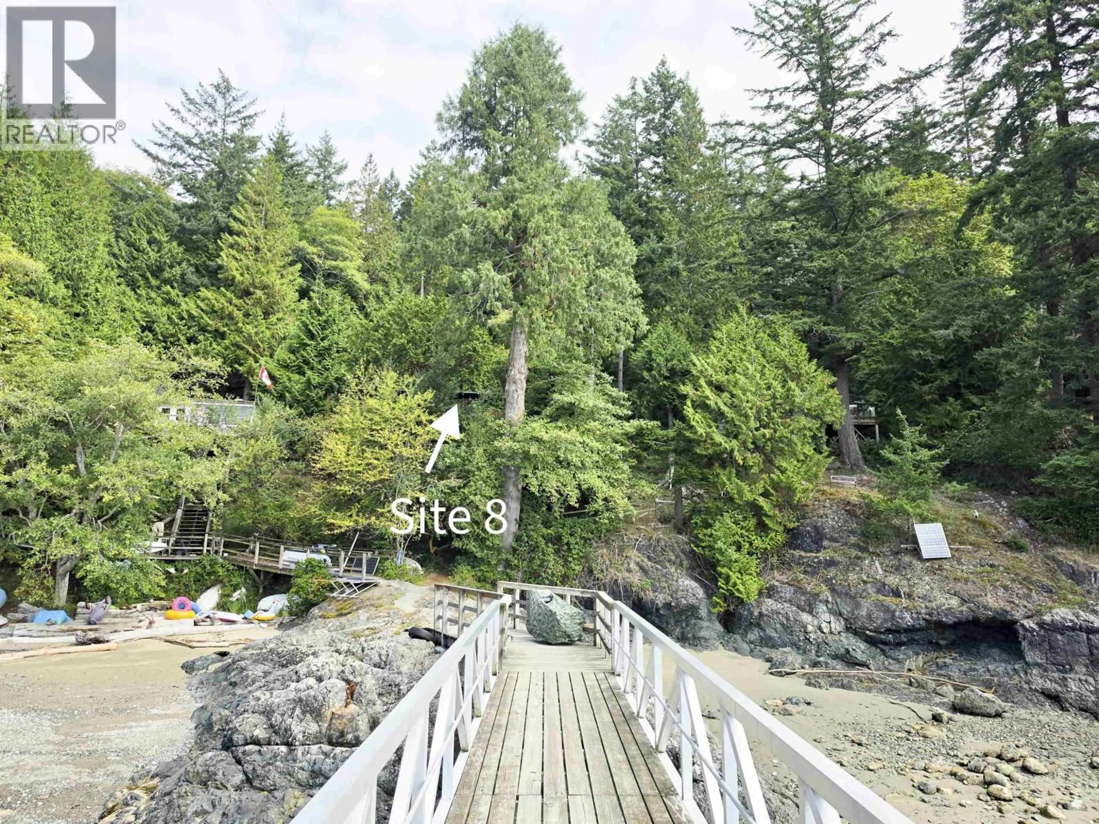 A pic from outside/outdoor area/front of a property/back of a property/a pic from drone, forest/trees view for SITE 8 - SC 122 BOWYER ISLAND ESTATES, Other Islands British Columbia V0V1V0