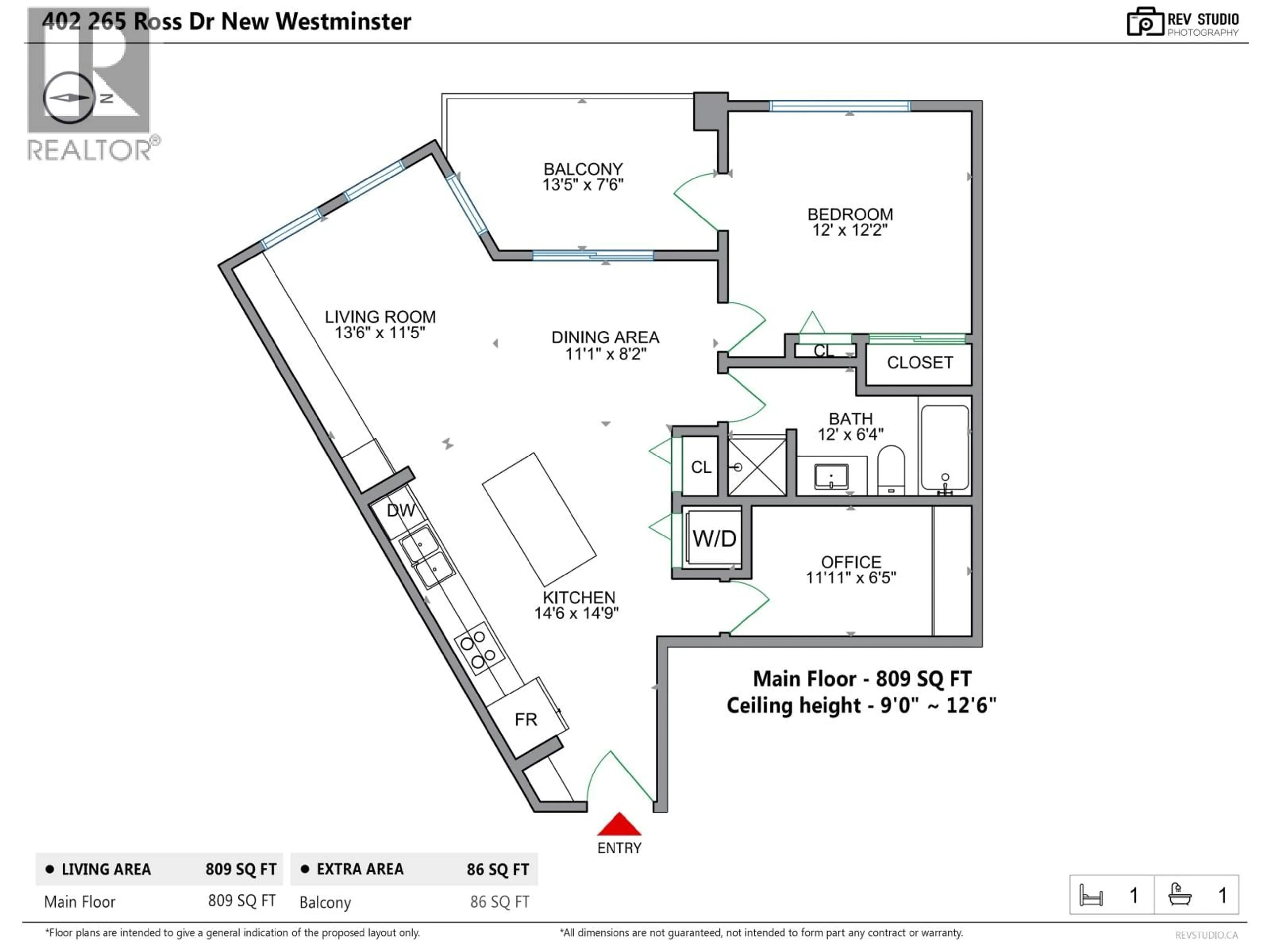 Floor plan for 402 - 265 ROSS DRIVE, New Westminster British Columbia V3L0C8