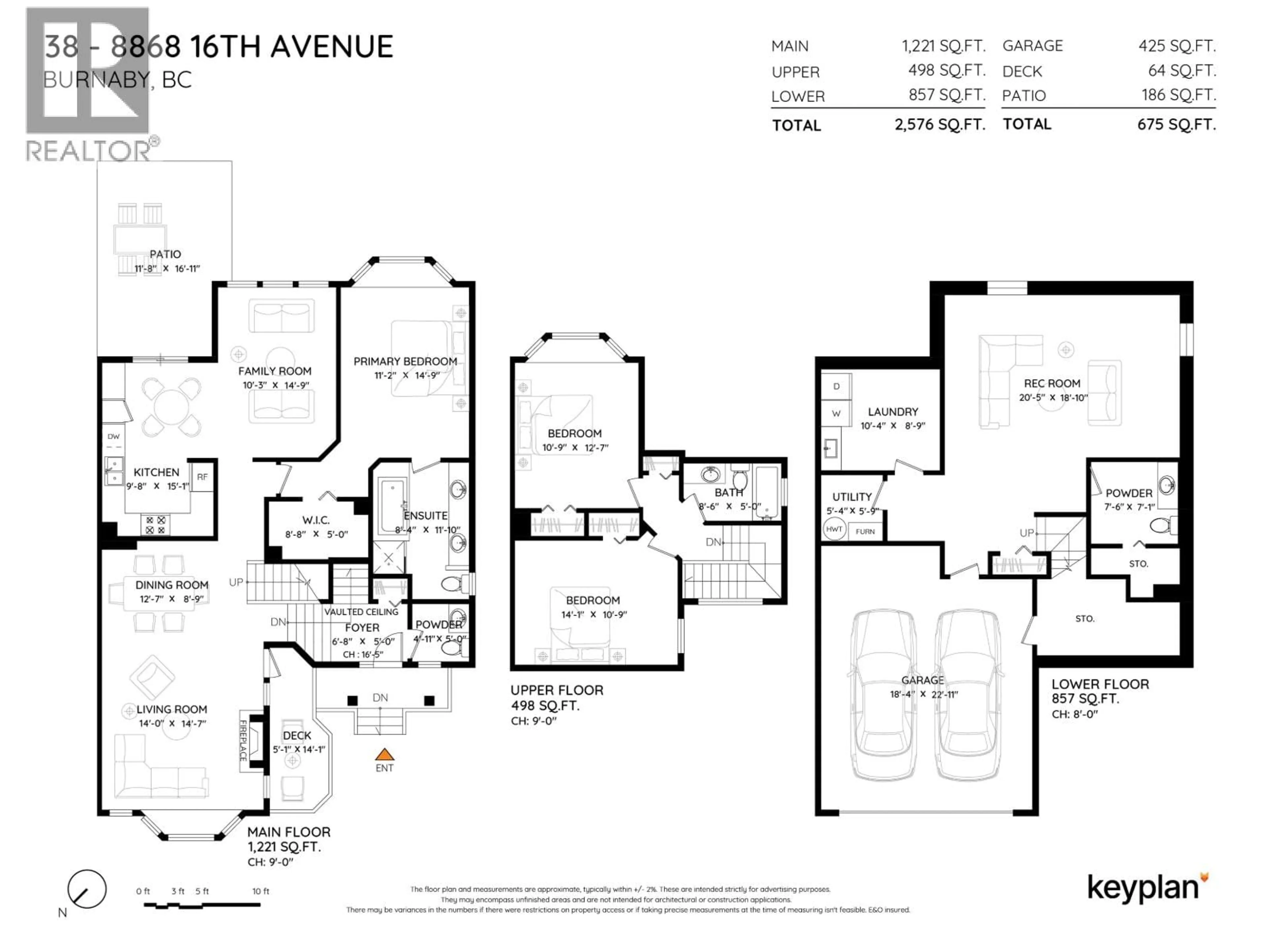 Floor plan for 38 - 8868 16TH AVENUE, Burnaby British Columbia V3N5A6
