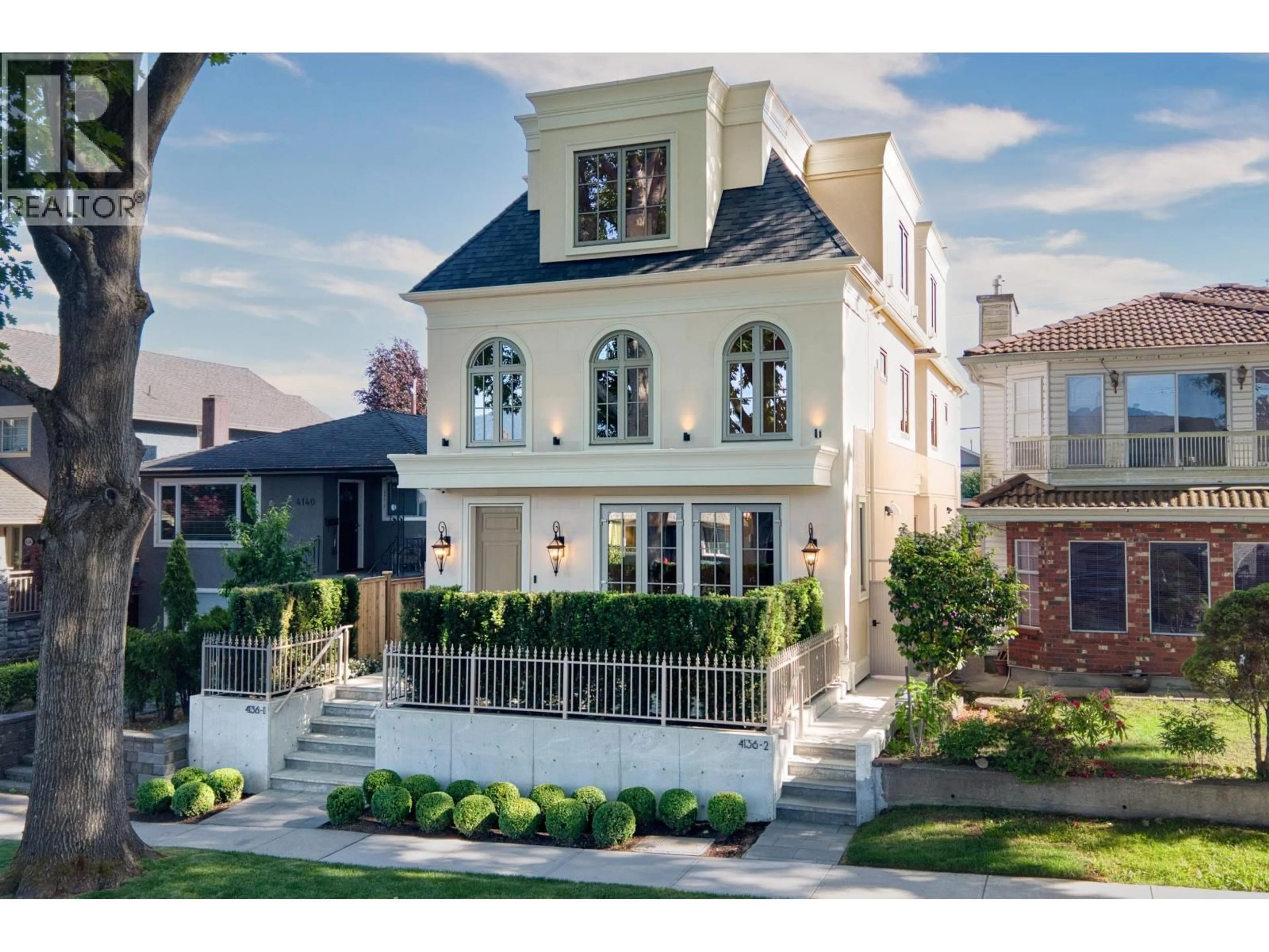 Home with brick exterior material, street for 2 - 4136 CAMBRIDGE STREET, Burnaby British Columbia V5C1G9