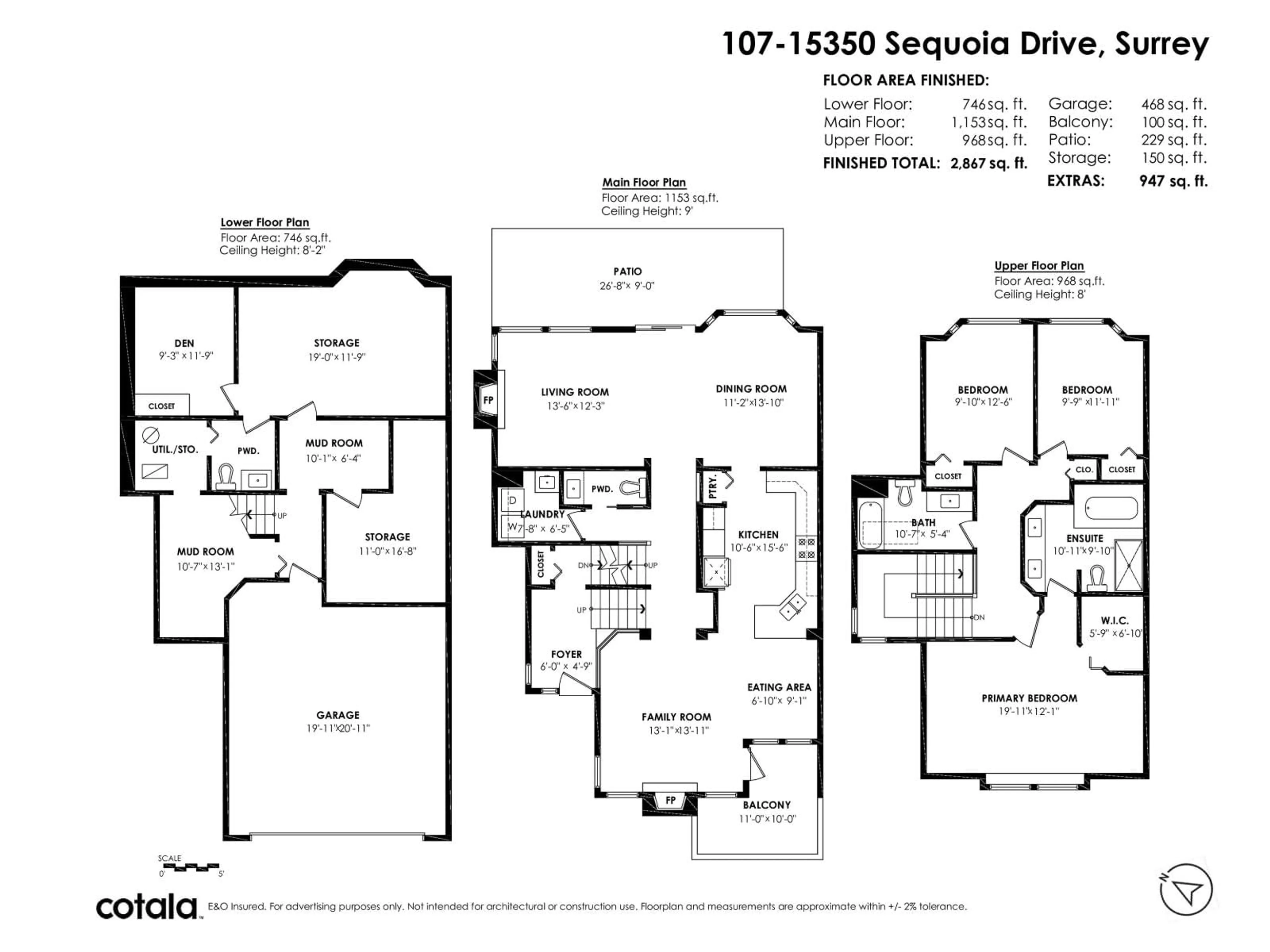 Floor plan for 107 - 15350 SEQUOIA DRIVE, Surrey British Columbia V3S8N5