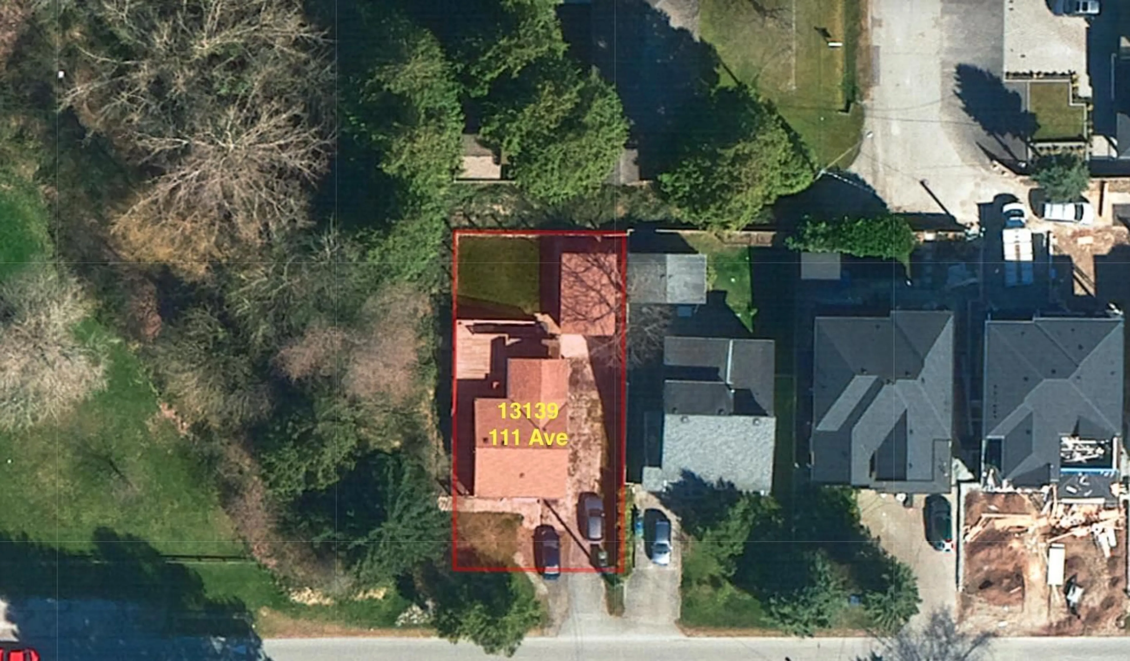 A pic from outside/outdoor area/front of a property/back of a property/a pic from drone, street for 13139 111 AVENUE, Surrey British Columbia V3T2S3