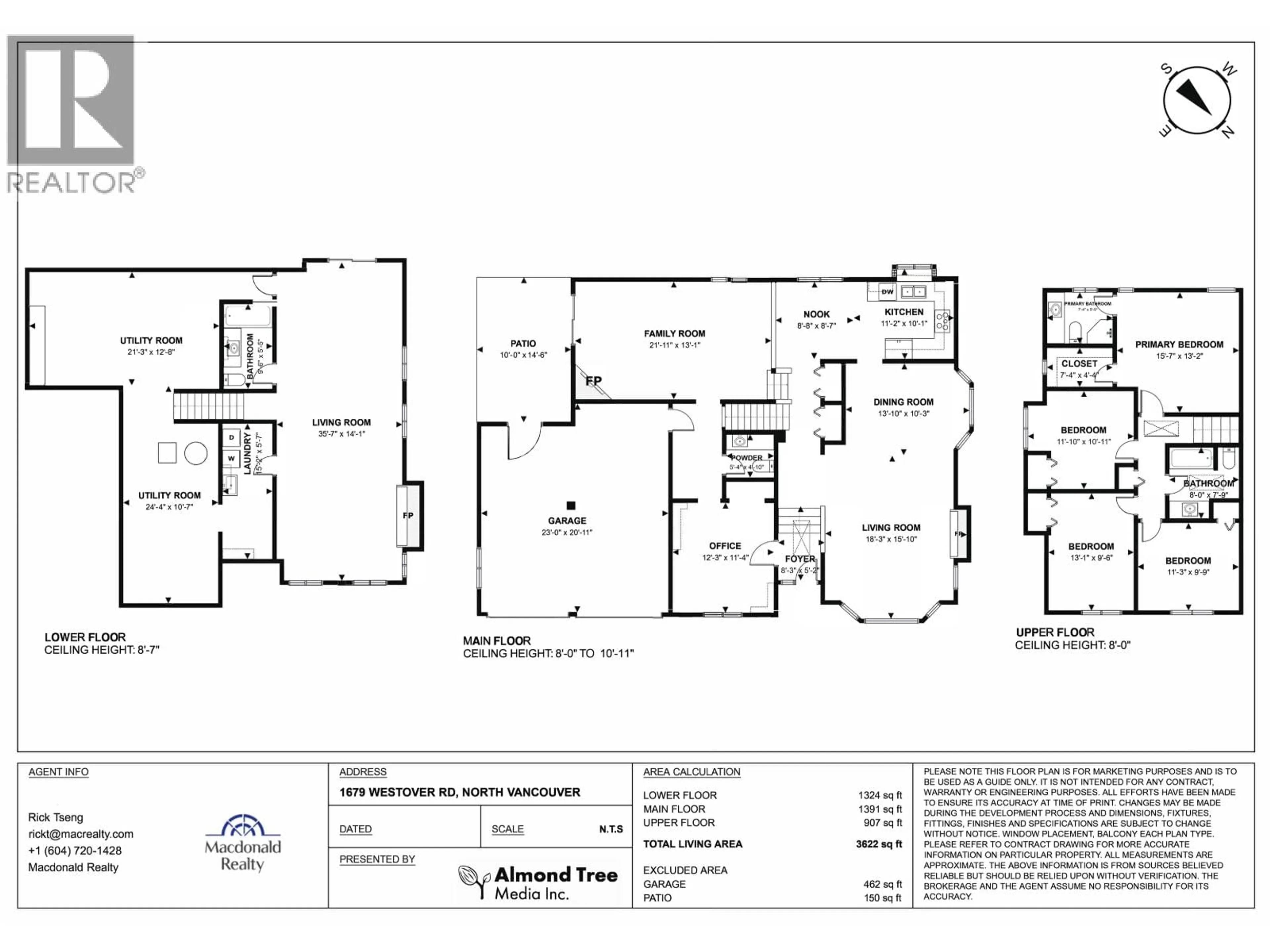 Floor plan for 1679 WESTOVER ROAD, North Vancouver British Columbia V7J1X4