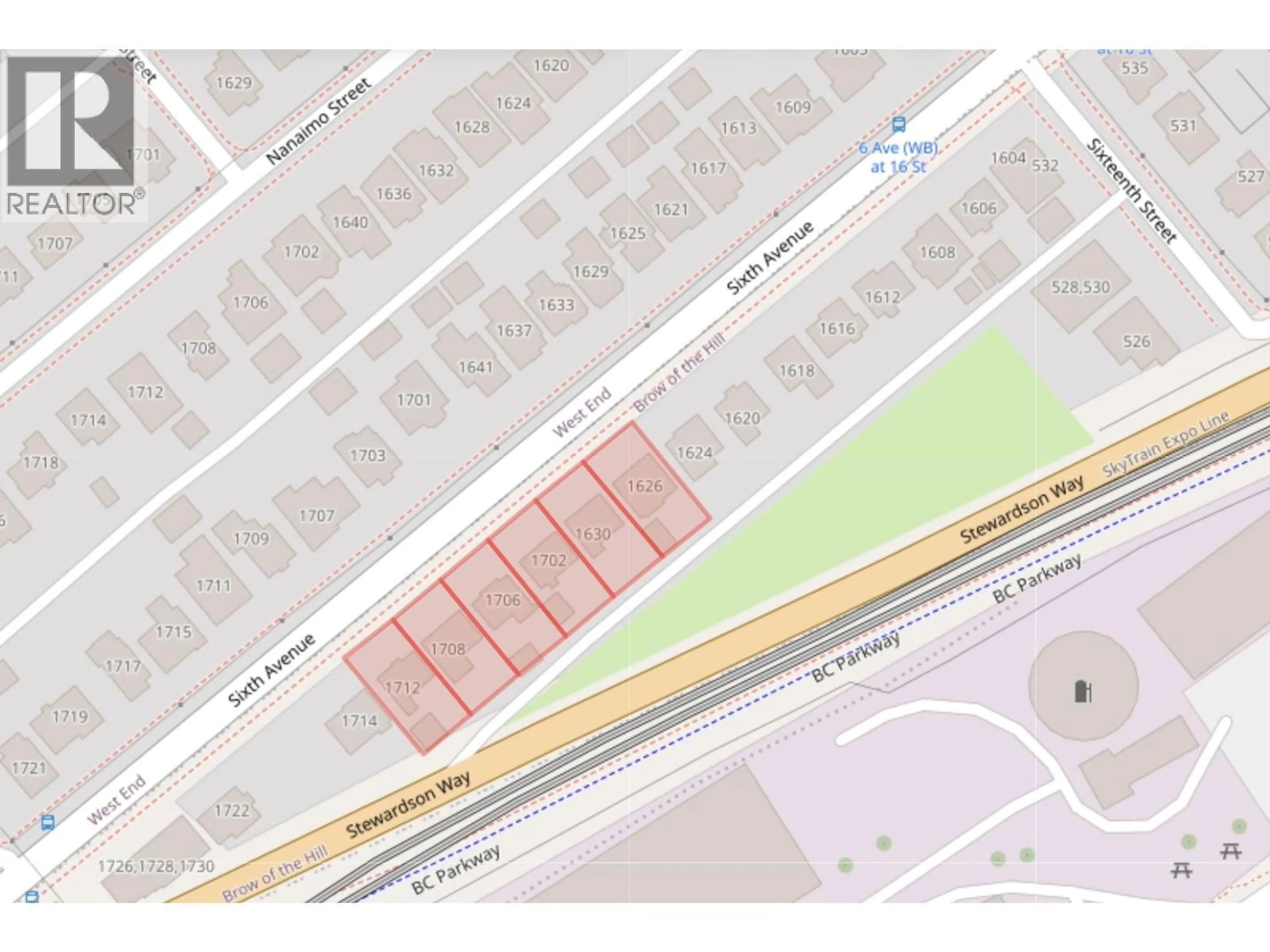 Picture of a map for 1702 SIXTH AVENUE, New Westminster British Columbia V3M2C9