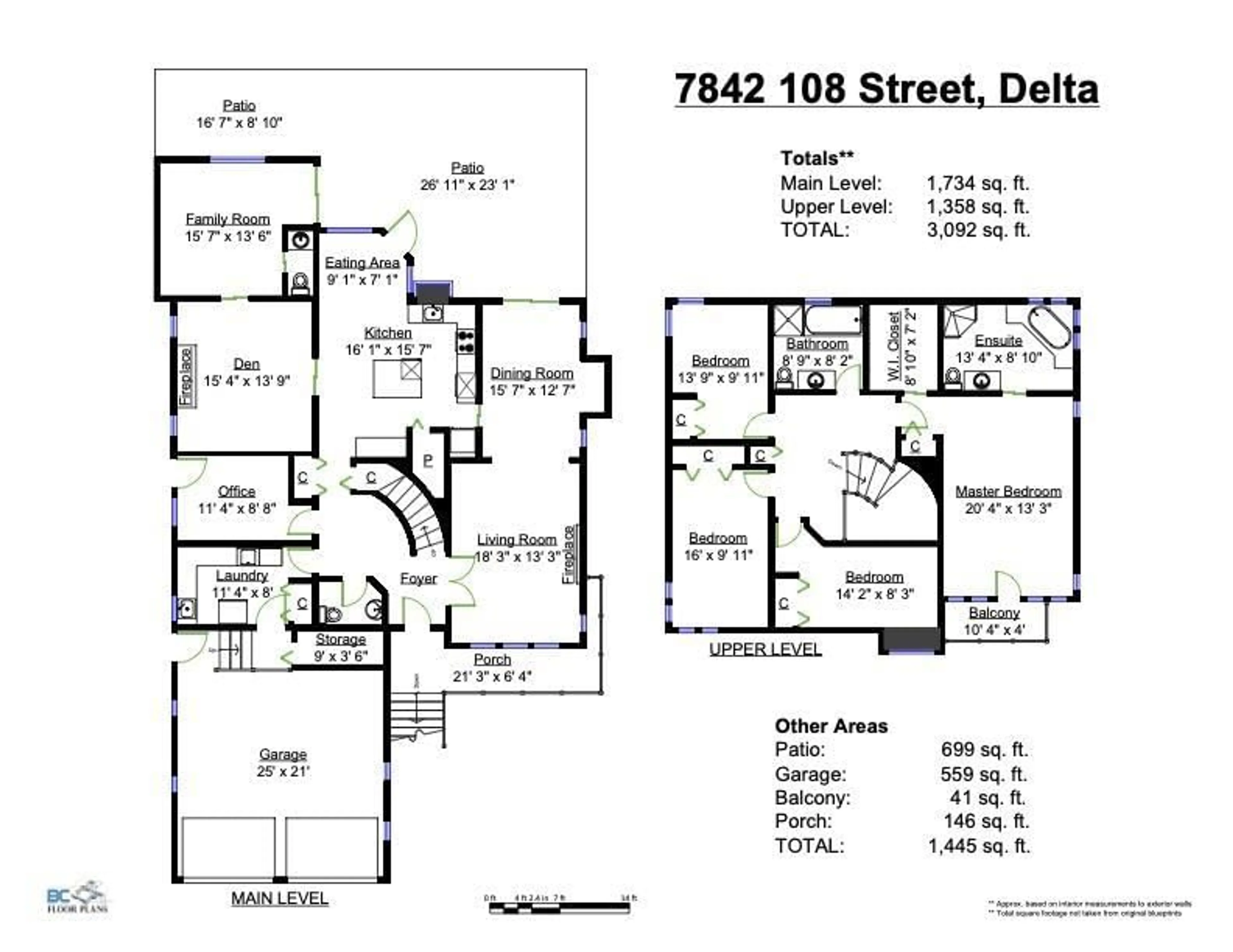 Floor plan for 7842 108 STREET, Delta British Columbia V4C4C2