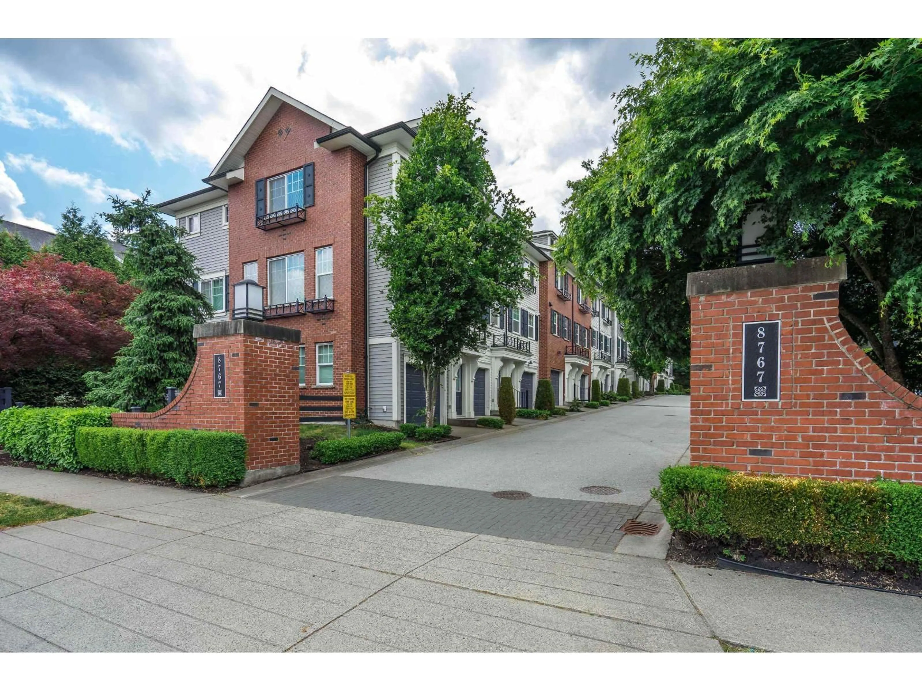 A pic from outside/outdoor area/front of a property/back of a property/a pic from drone, street for 23 - 8767 162 STREET, Surrey British Columbia V4N6K7