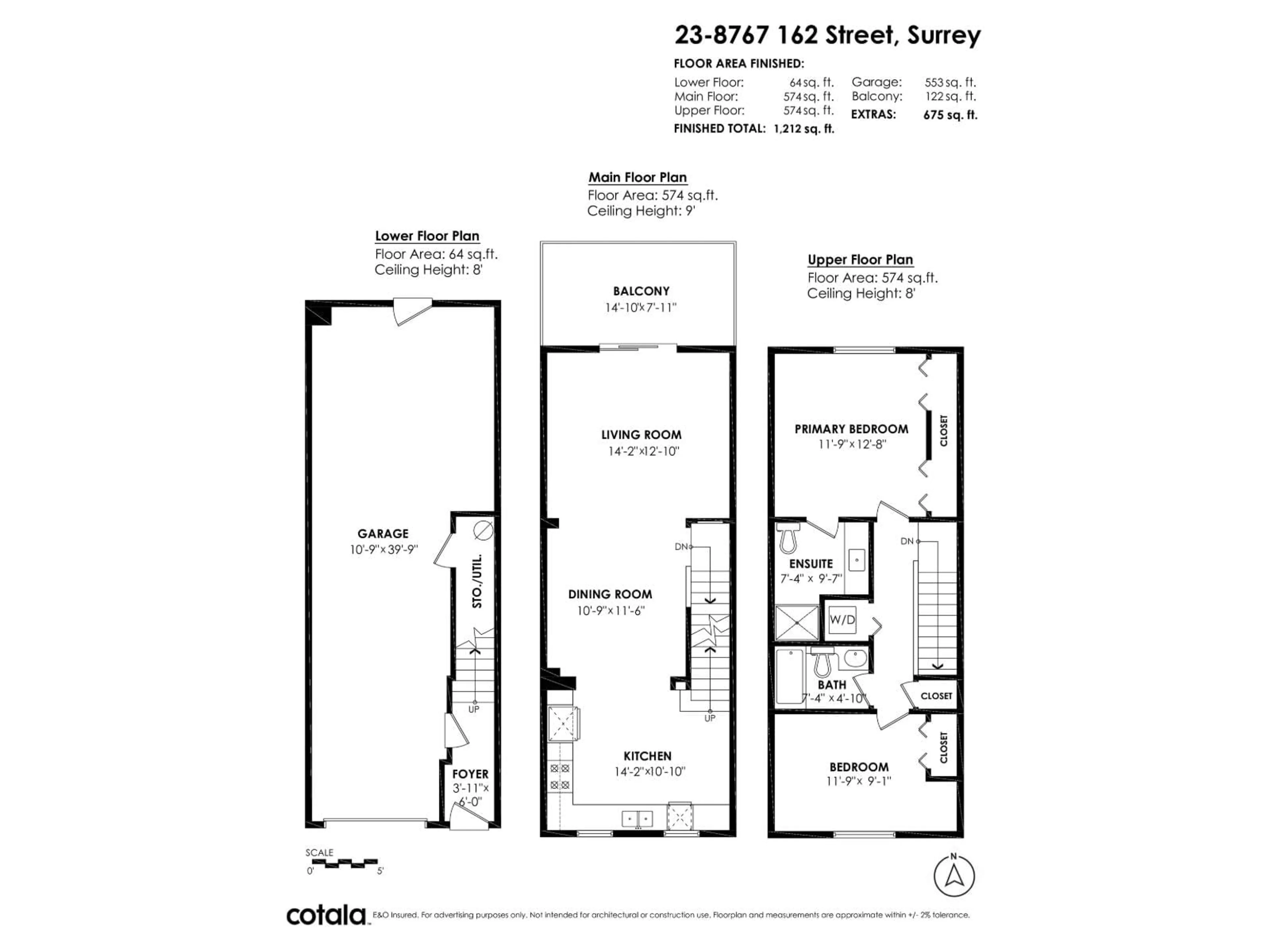 Floor plan for 23 - 8767 162 STREET, Surrey British Columbia V4N6K7