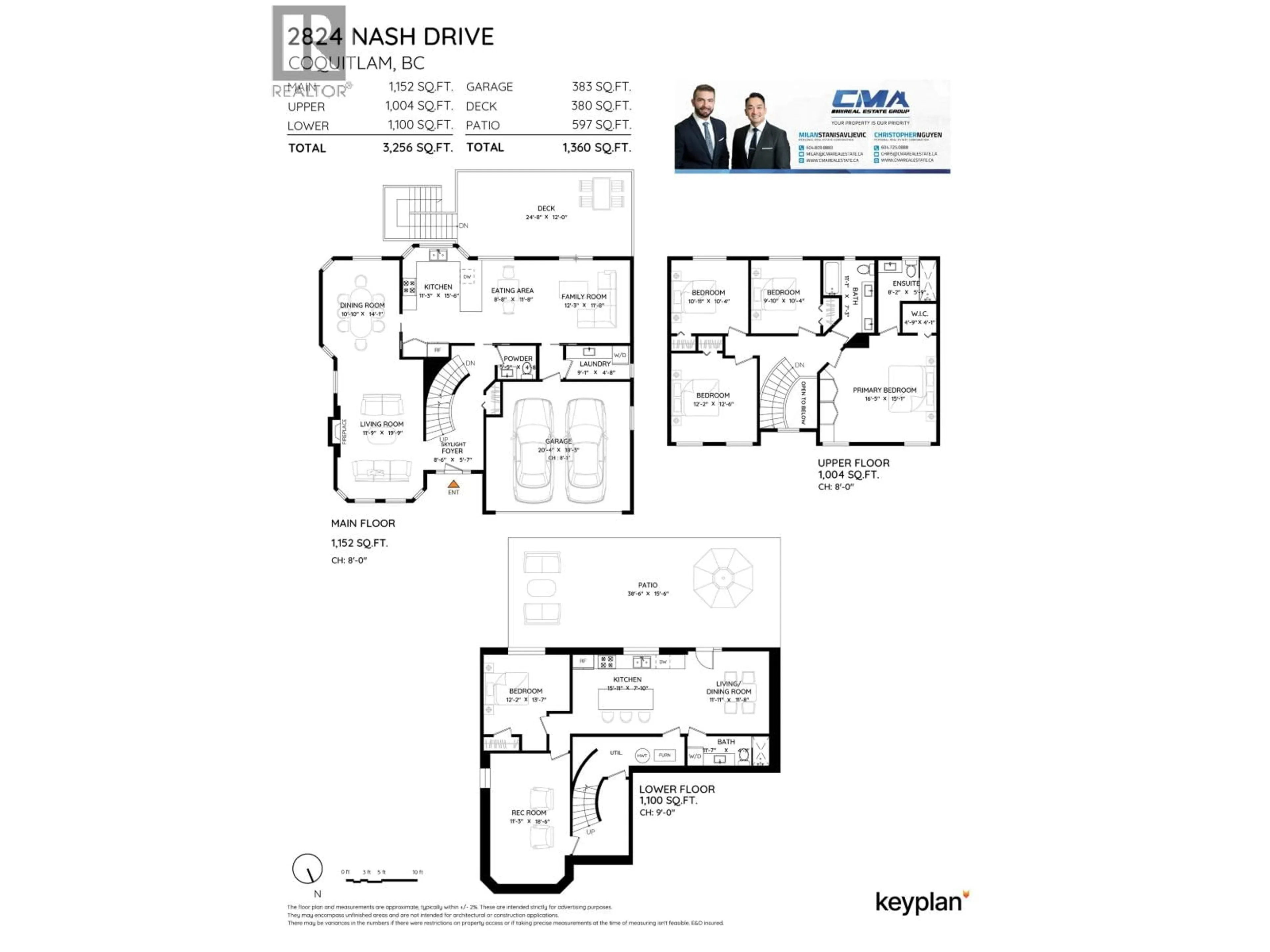 Floor plan for 2824 NASH DRIVE, Coquitlam British Columbia V3B6V5
