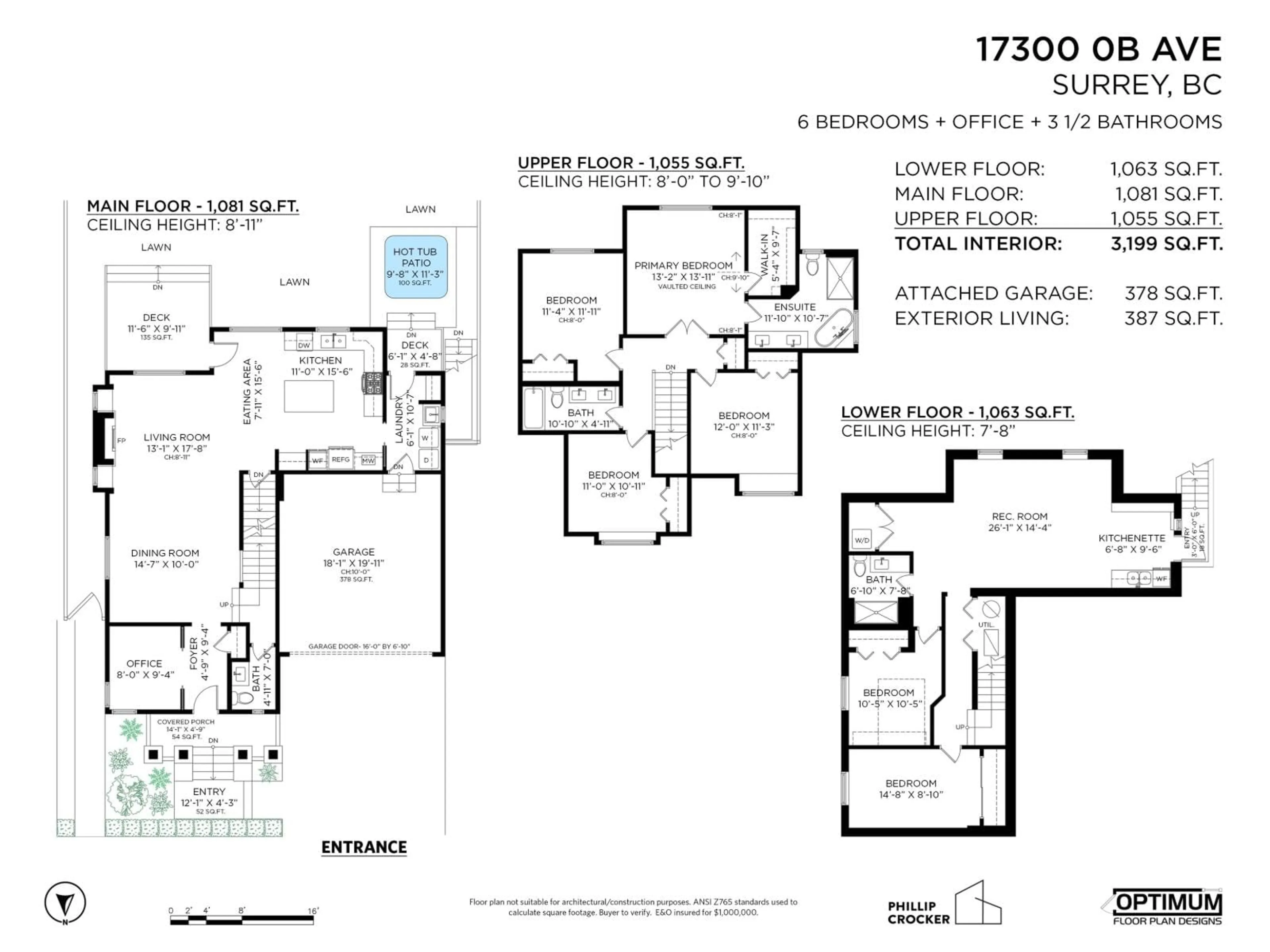 Floor plan for 17300 0B STREET, Surrey British Columbia V3Z8L2