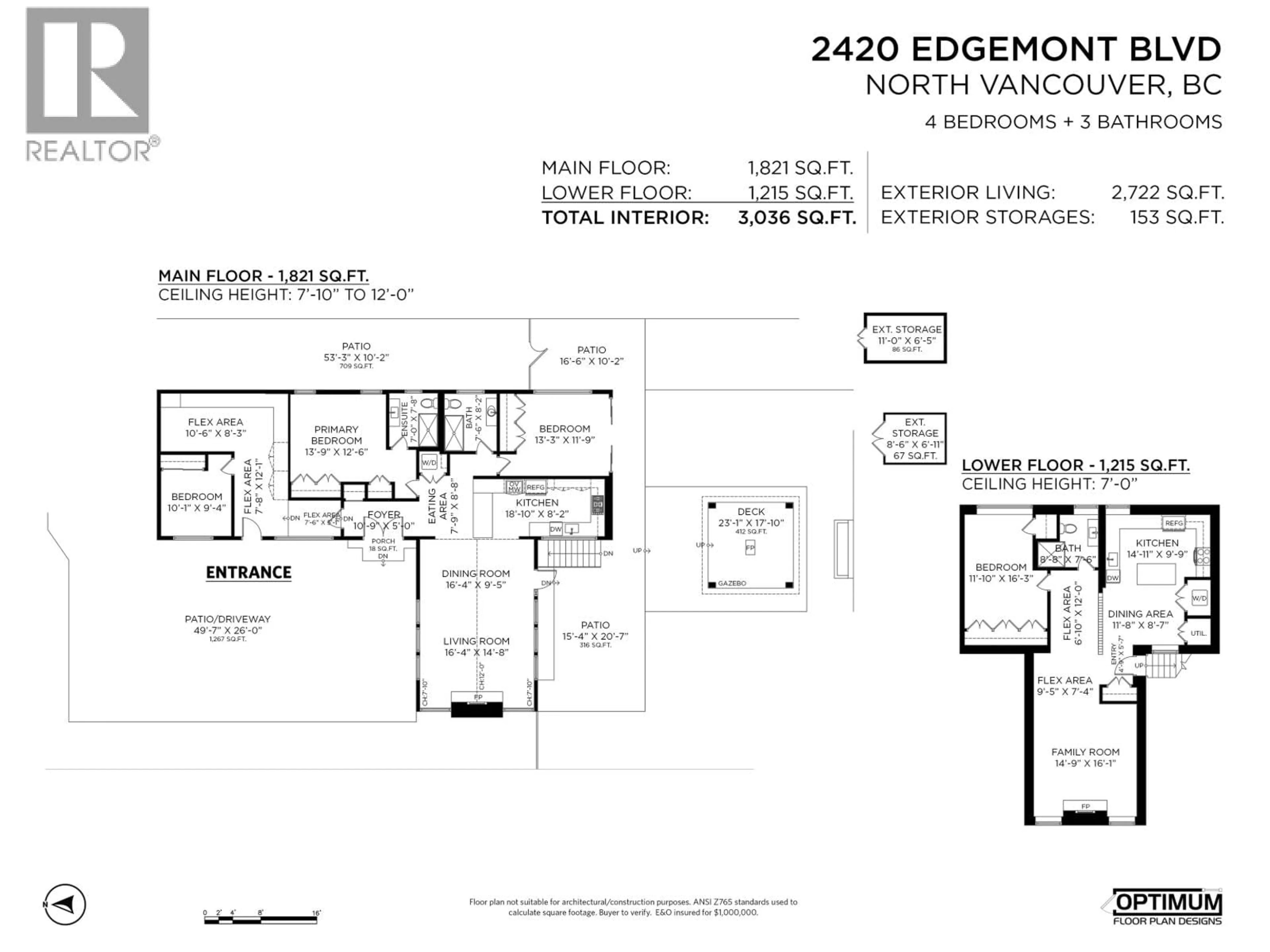 Floor plan for 2420 EDGEMONT BOULEVARD, North Vancouver British Columbia V7P2L1
