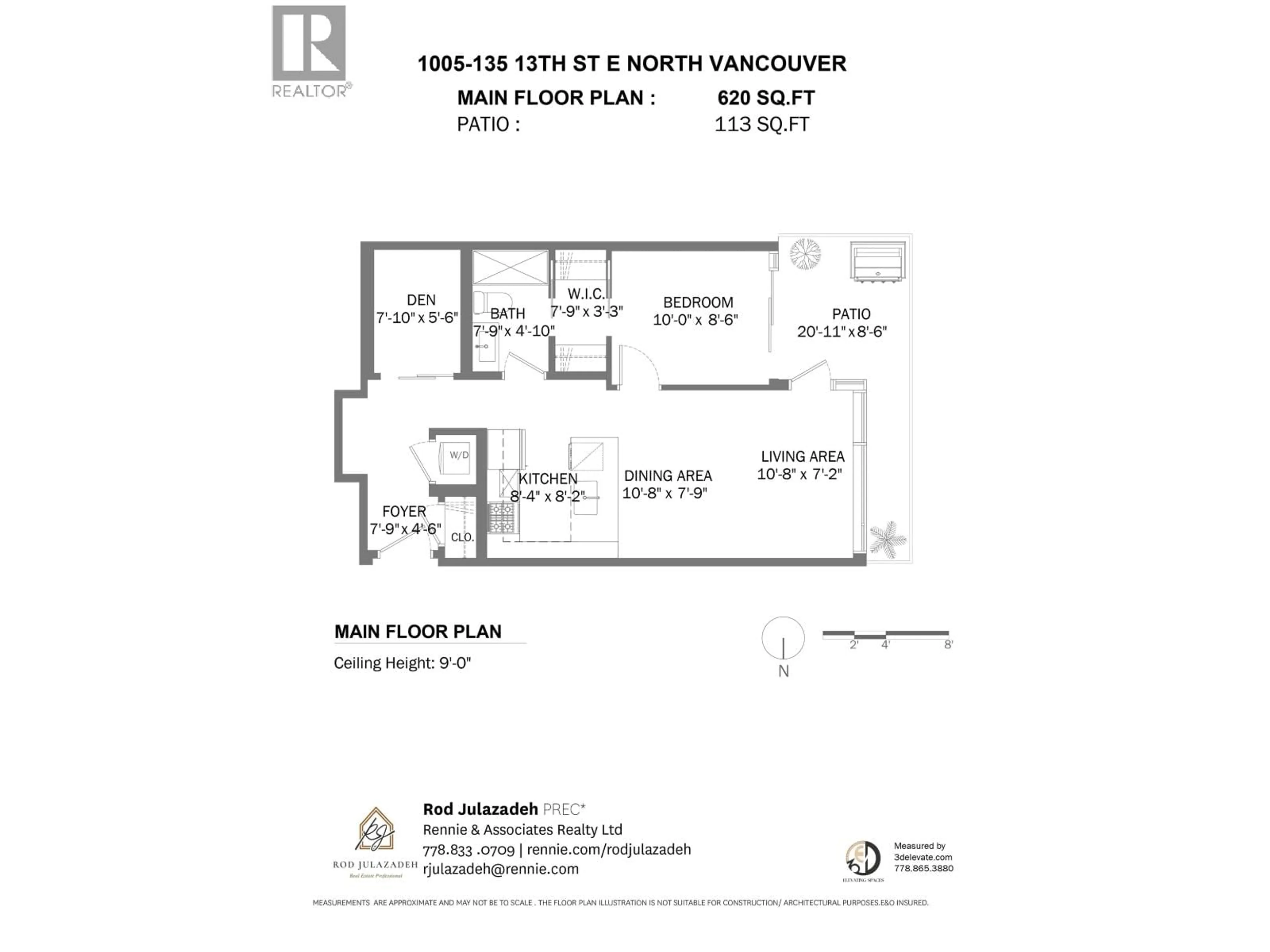 Floor plan for 1005 - 135 13TH STREET, North Vancouver British Columbia V7L0J8