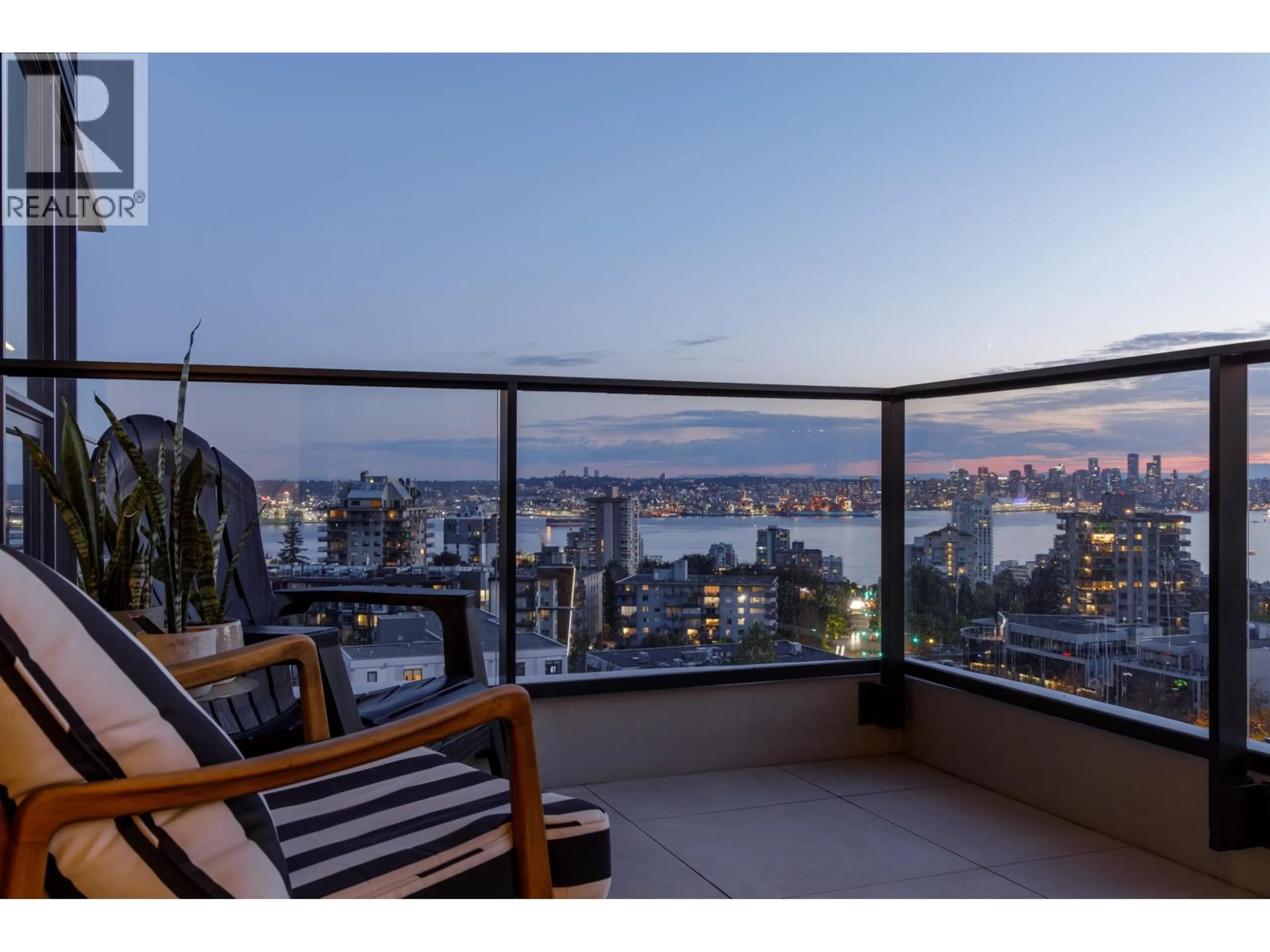 Balcony in the apartment, water/lake/river/ocean view for 1005 - 135 13TH STREET, North Vancouver British Columbia V7L0J8